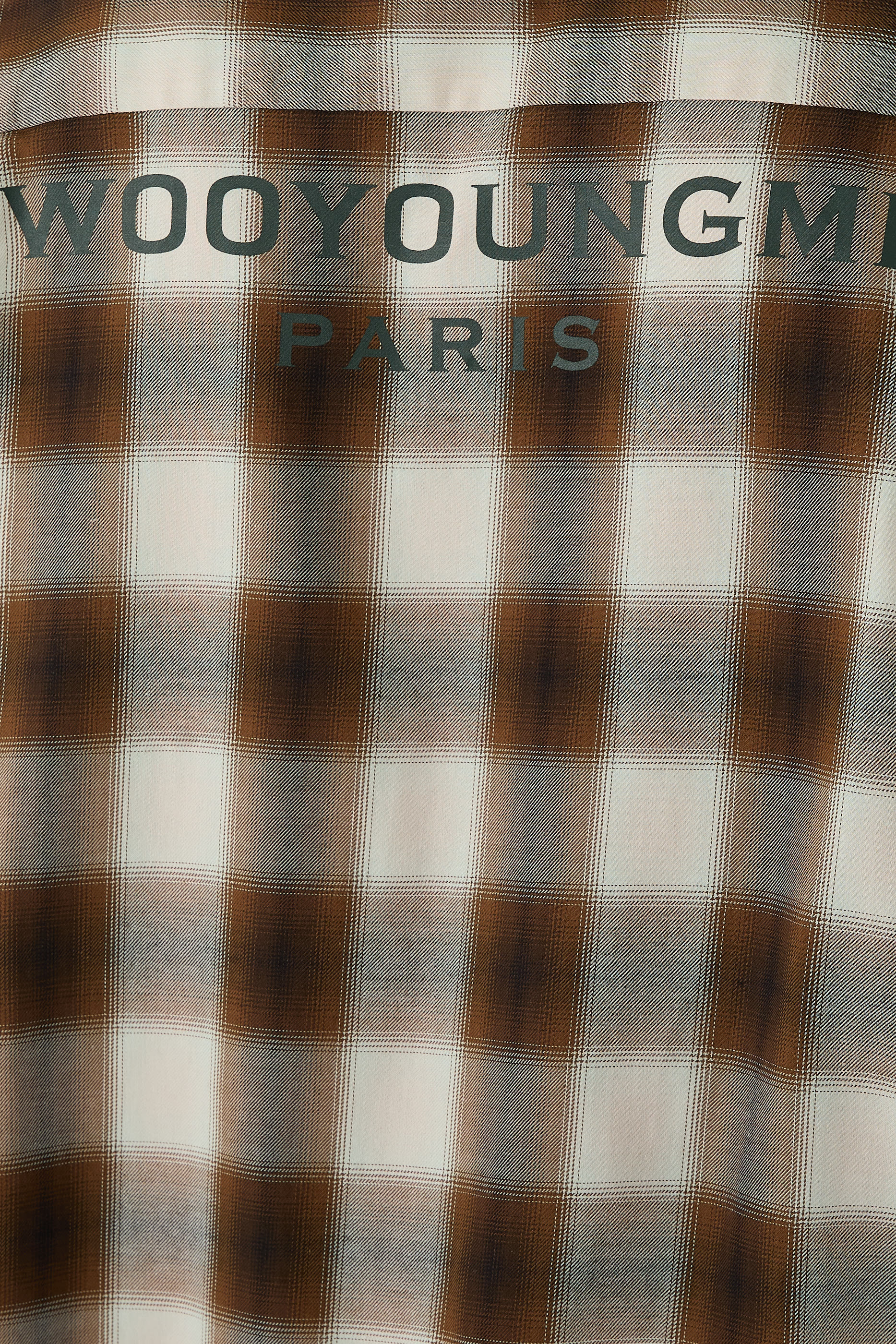  Mint Cotton Back Logo Check Shirt 