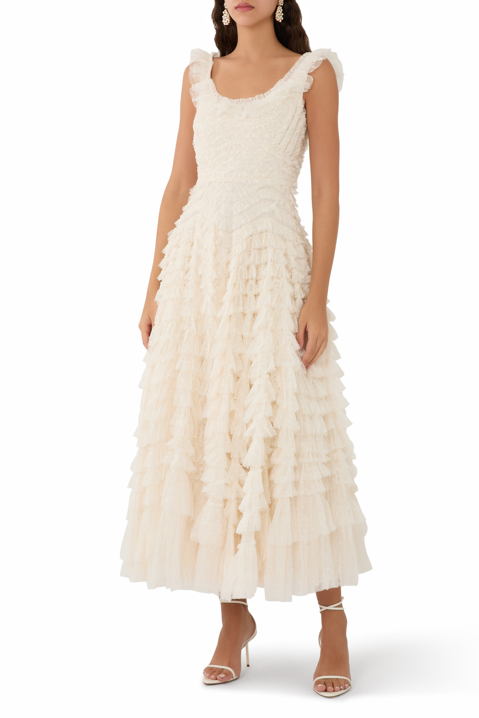 Hattie Scoop Neck Ankle Gown