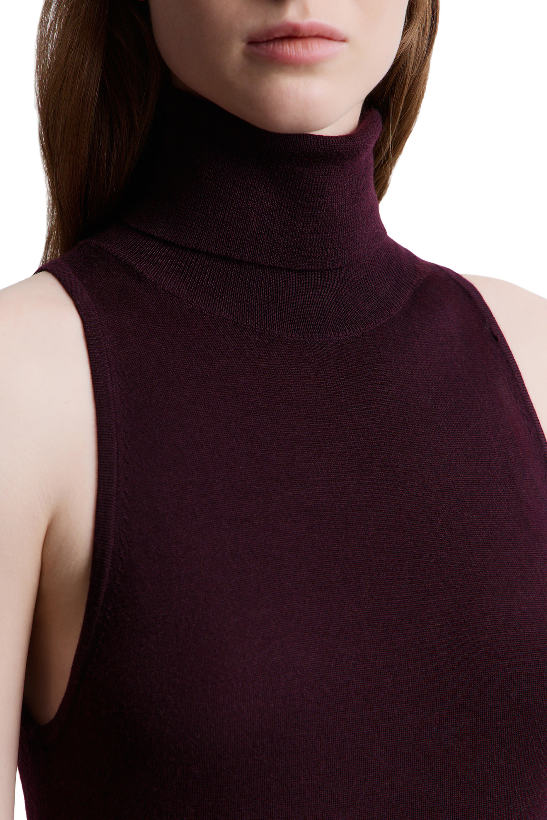 Merino-Silk Turtleneck Dress