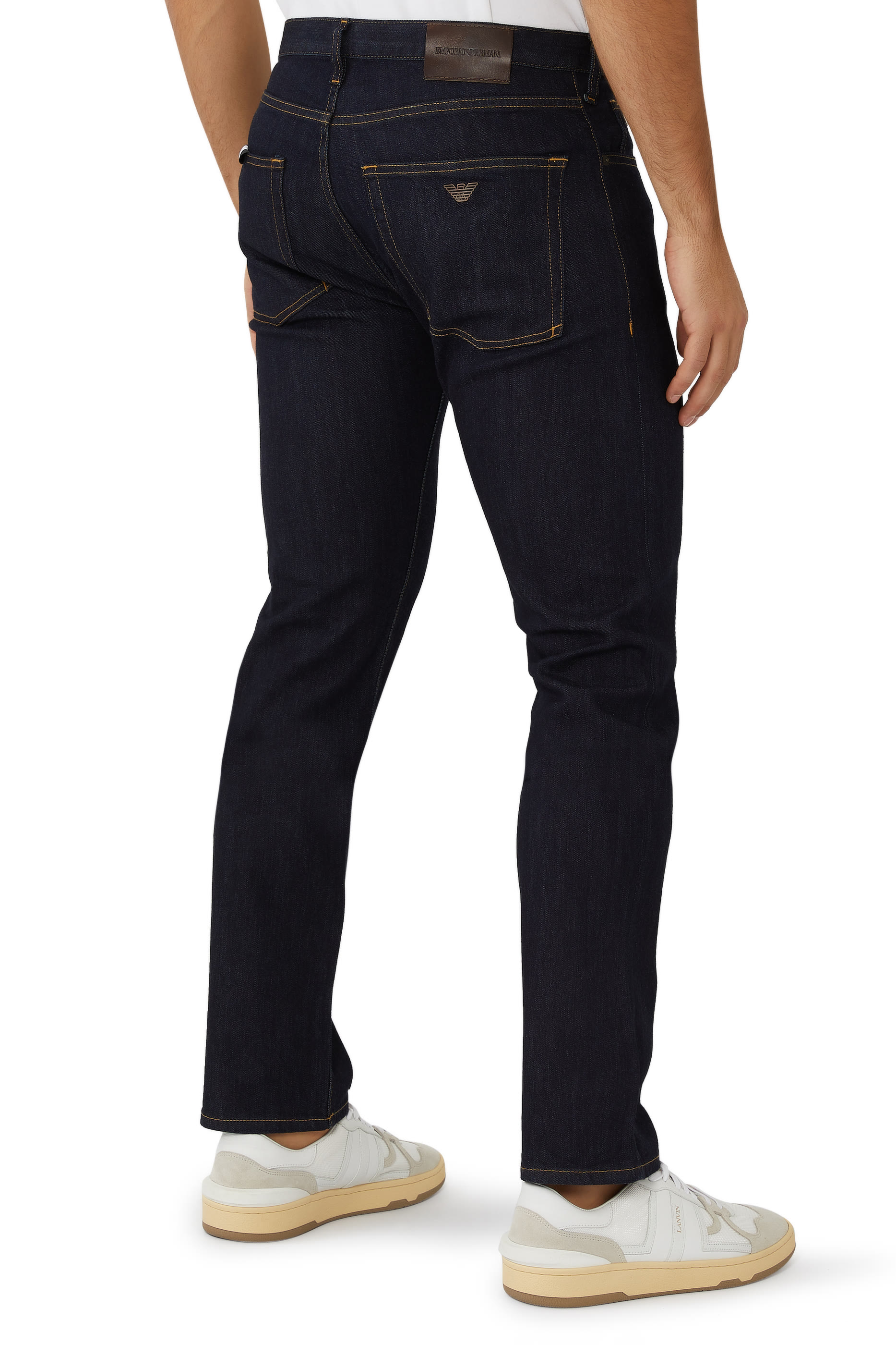 Cotton Denim Straight Jeans