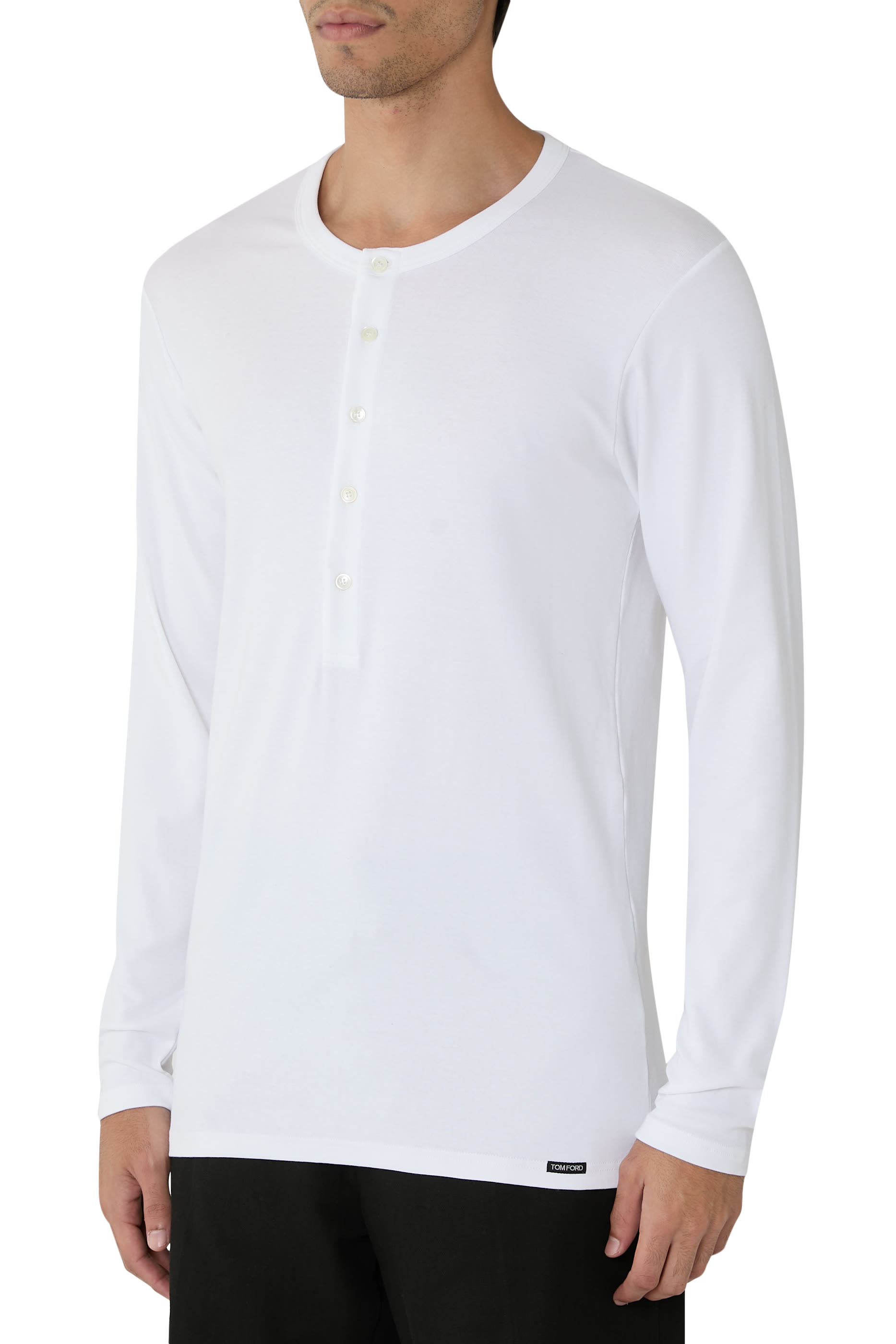 Cotton Henley T-Shirt 