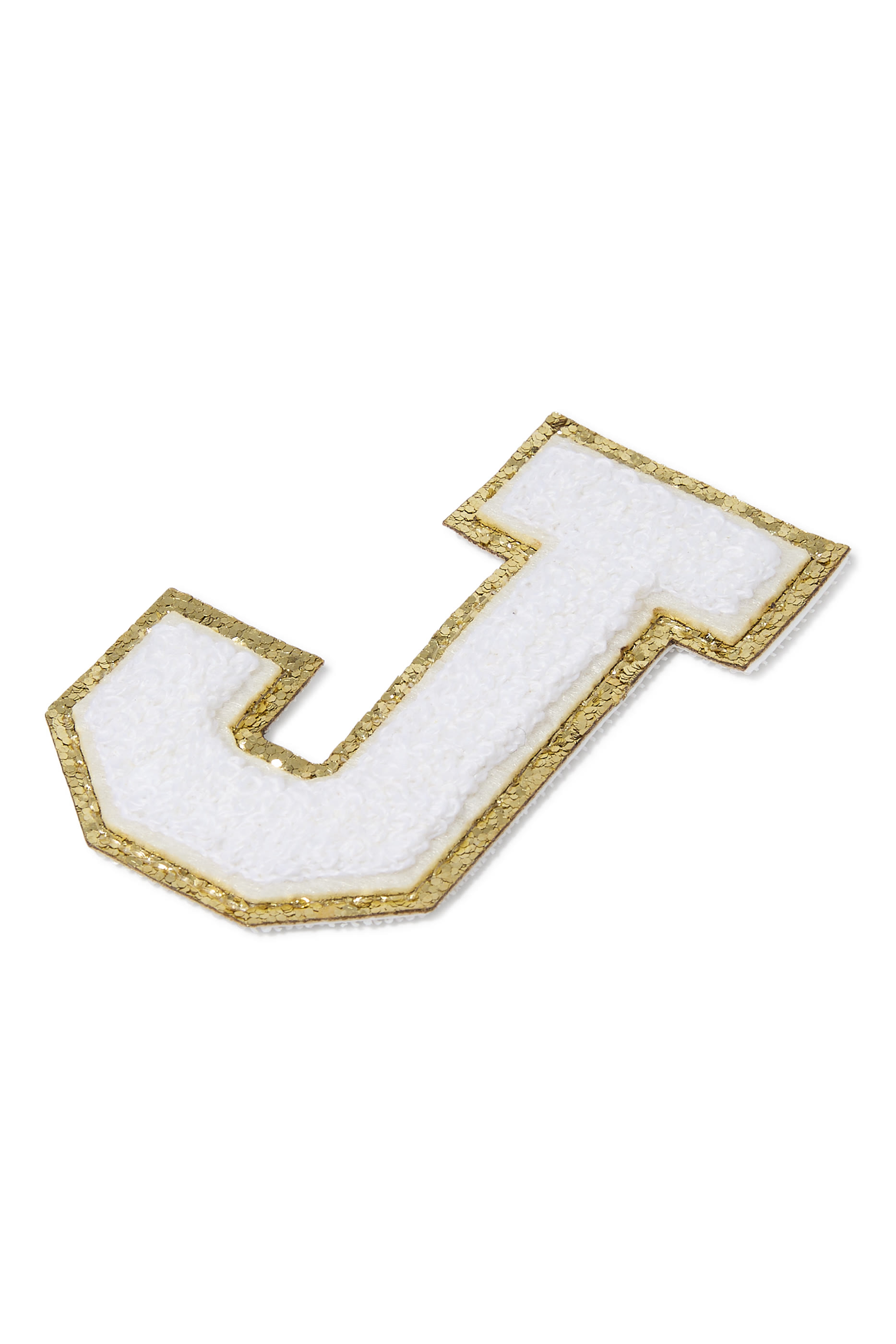 Kids Chenille Sparkle Letter J Patch