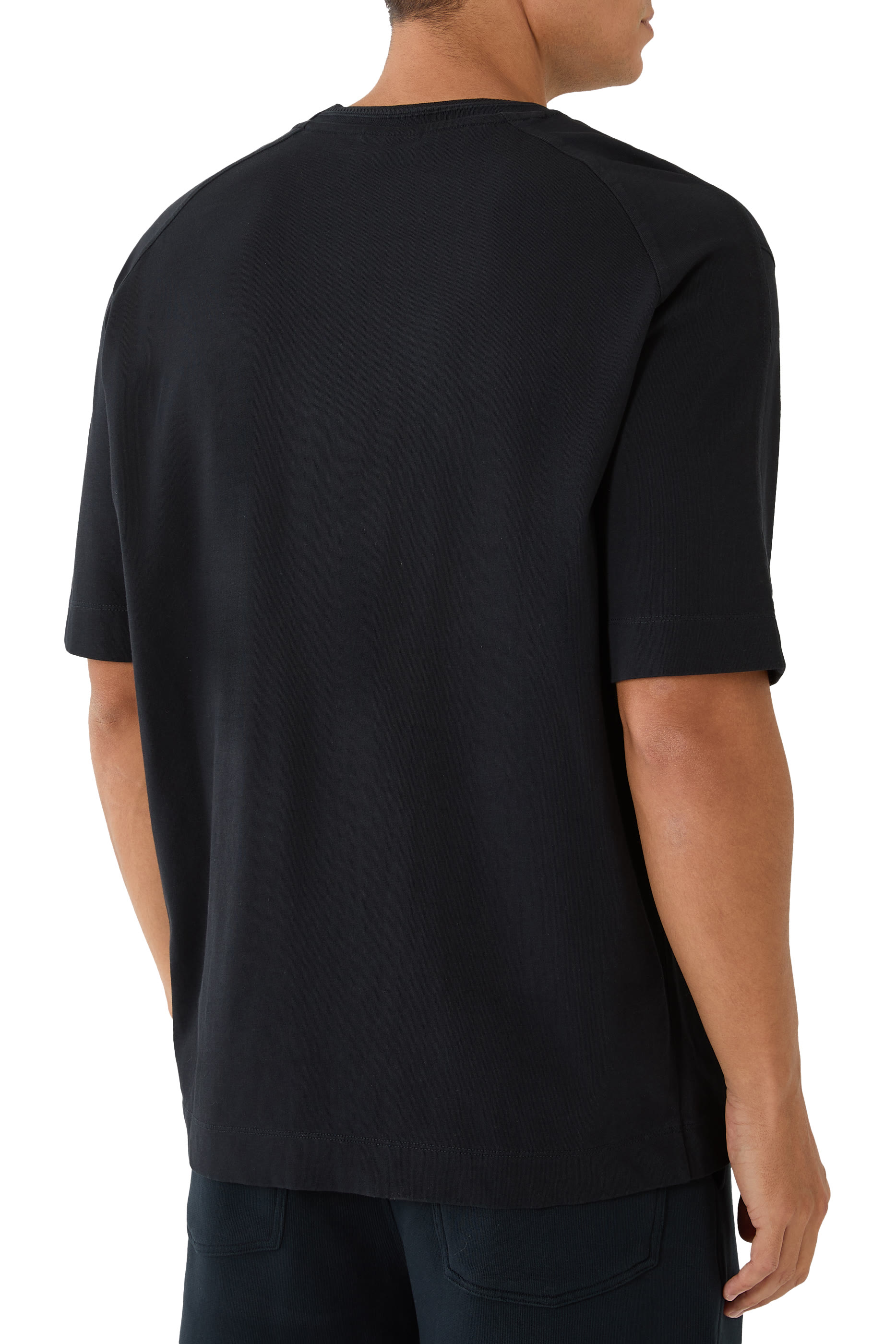 Heavy Jersey T-Shirt with Shield Embroidery