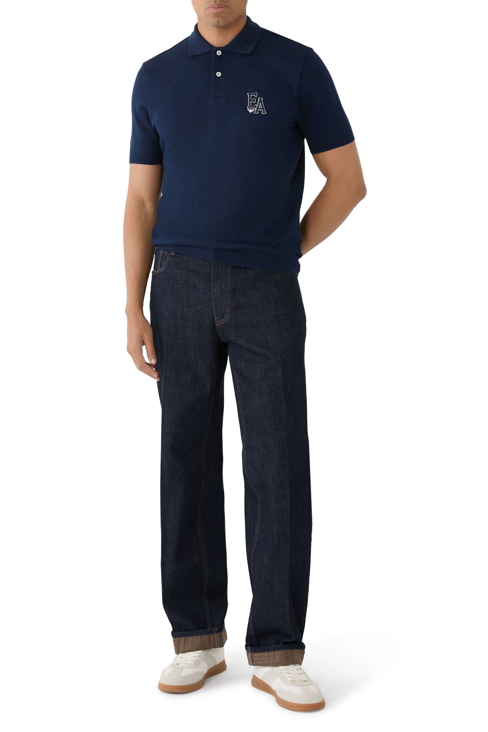 Eagle Club Logo Embroidery Piqu&eacute; Jersey Polo Shirt