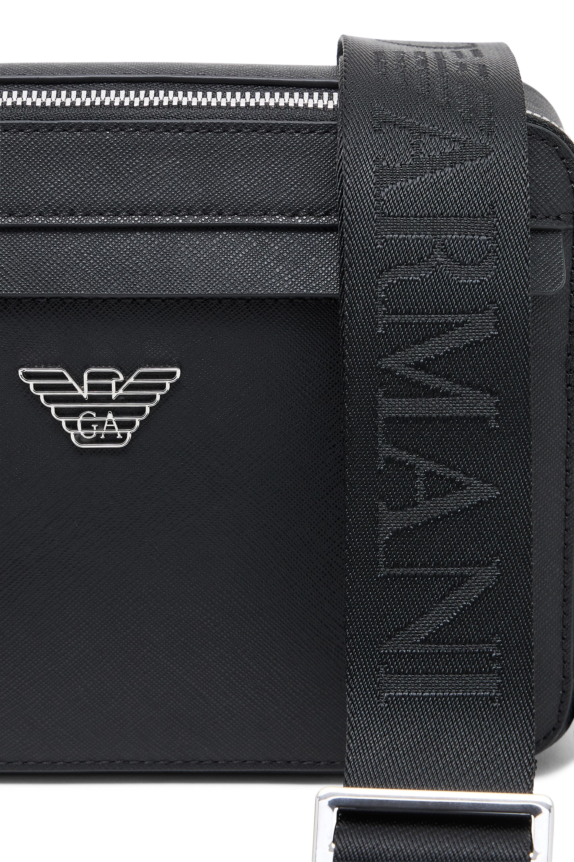 ASV Regenerated Saffiano Leather Mini Camera Bag with Eagle Plate