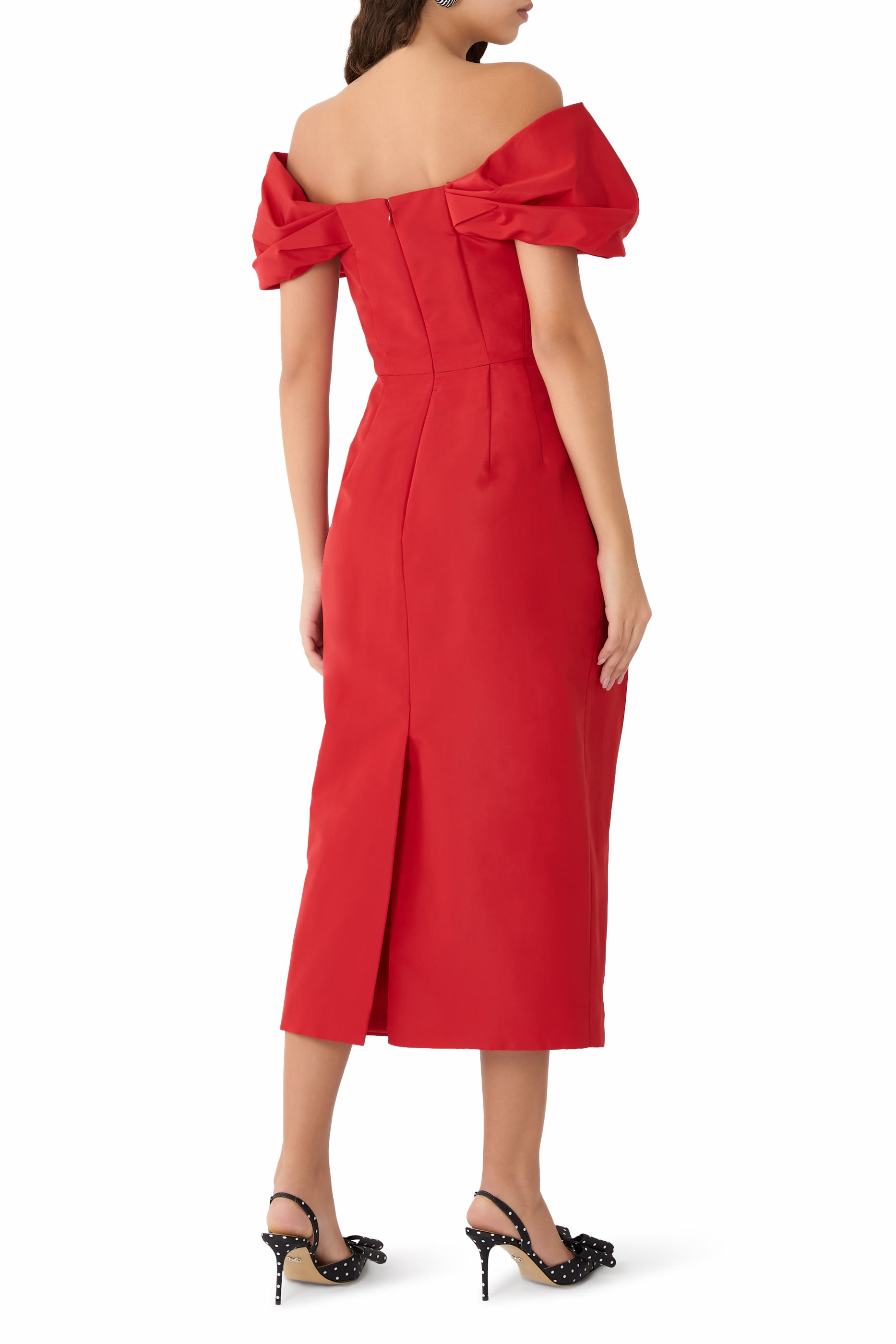 Off-Shoulder Column Dress