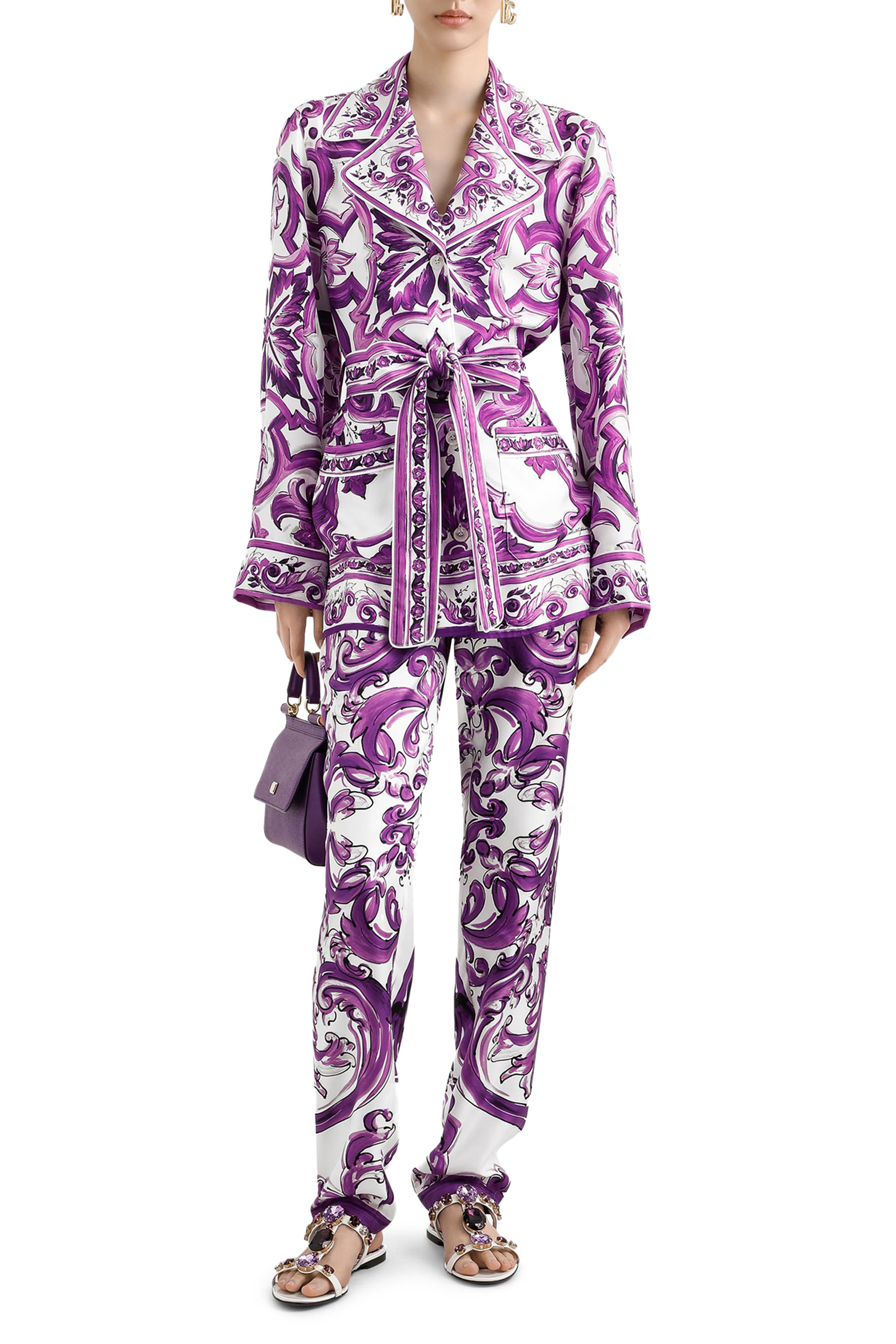  Majolica-Print Twill Shirt