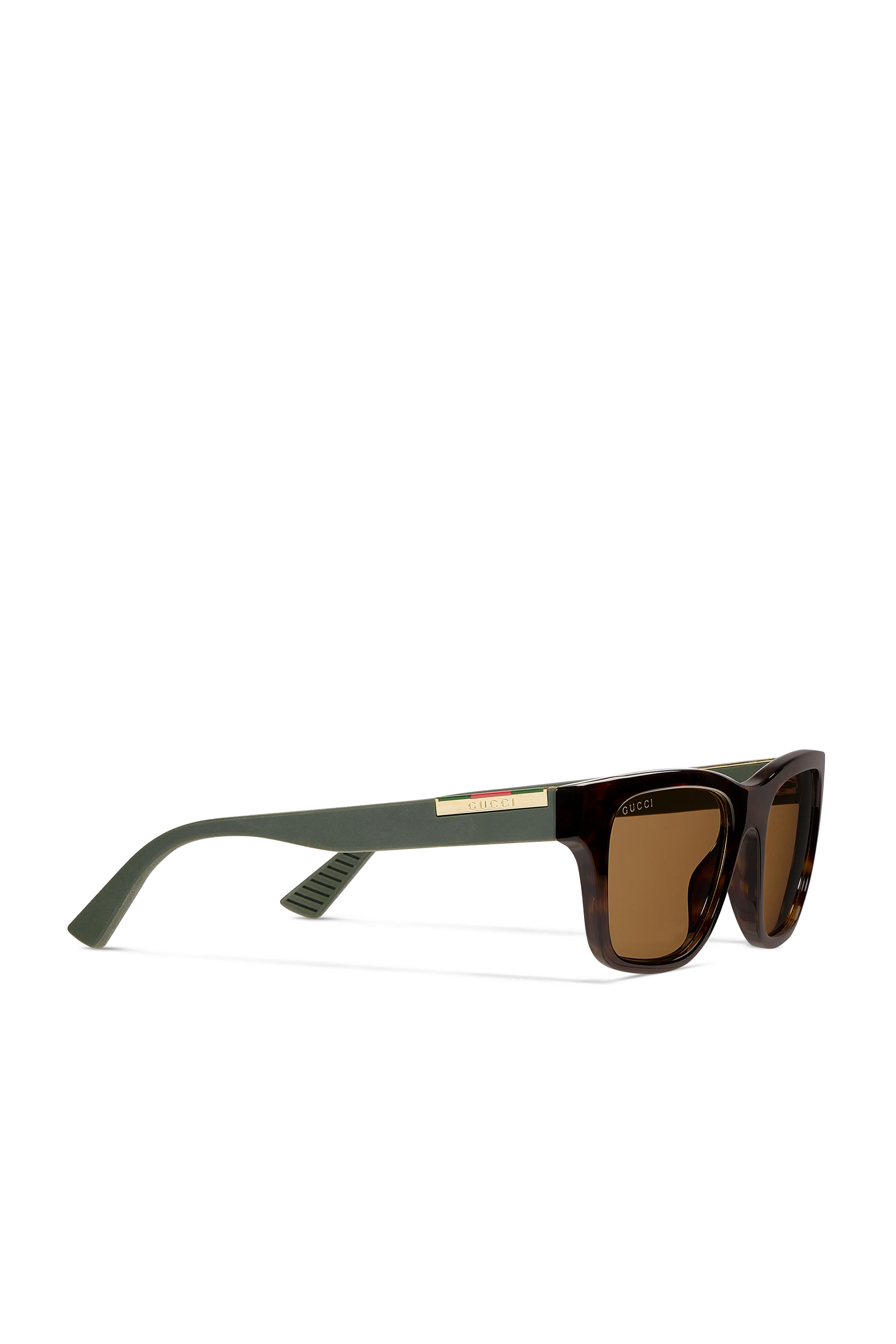 Logo Tortoiseshell Square Frame Sunglasses