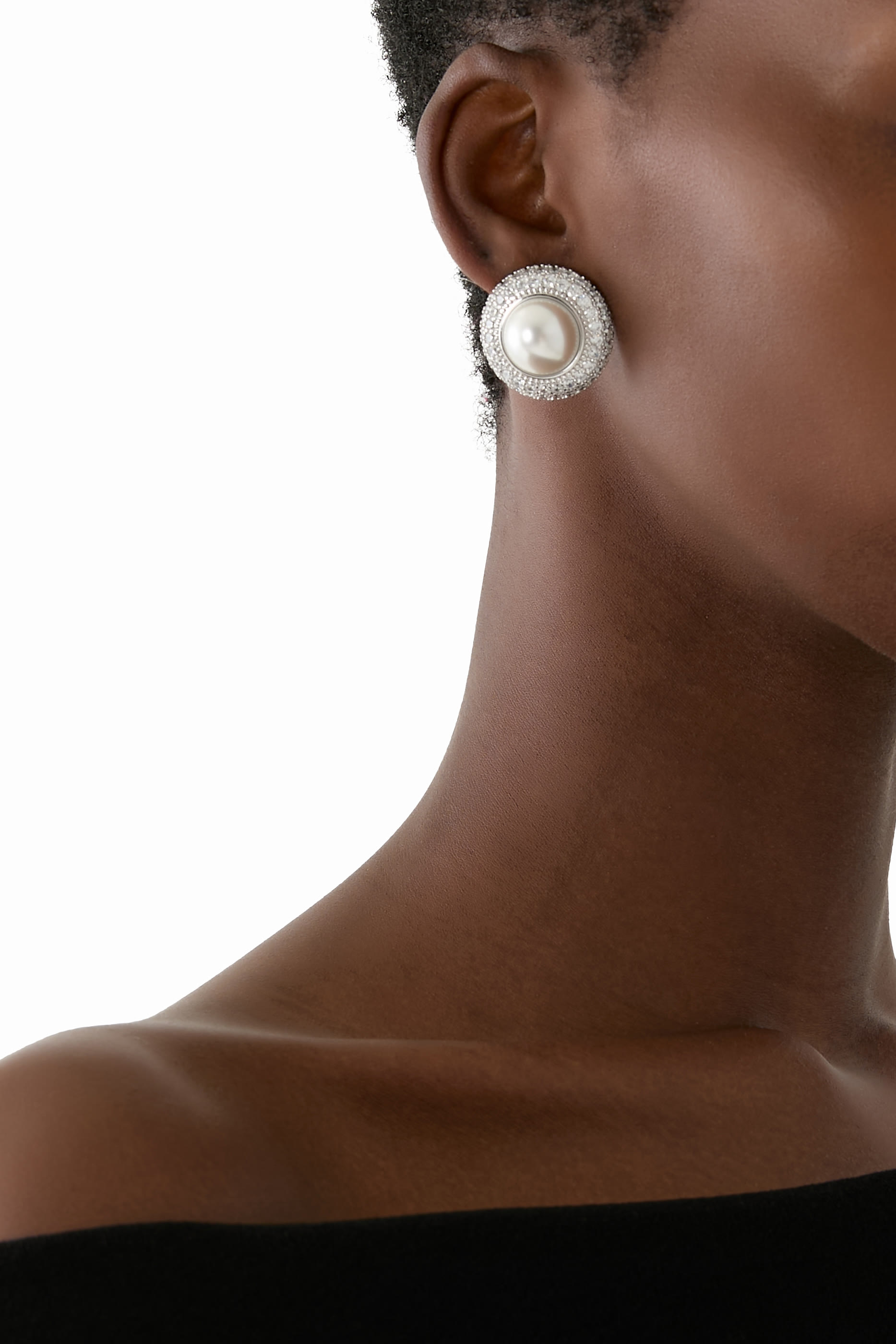 Small Crystal Pearl Earrings