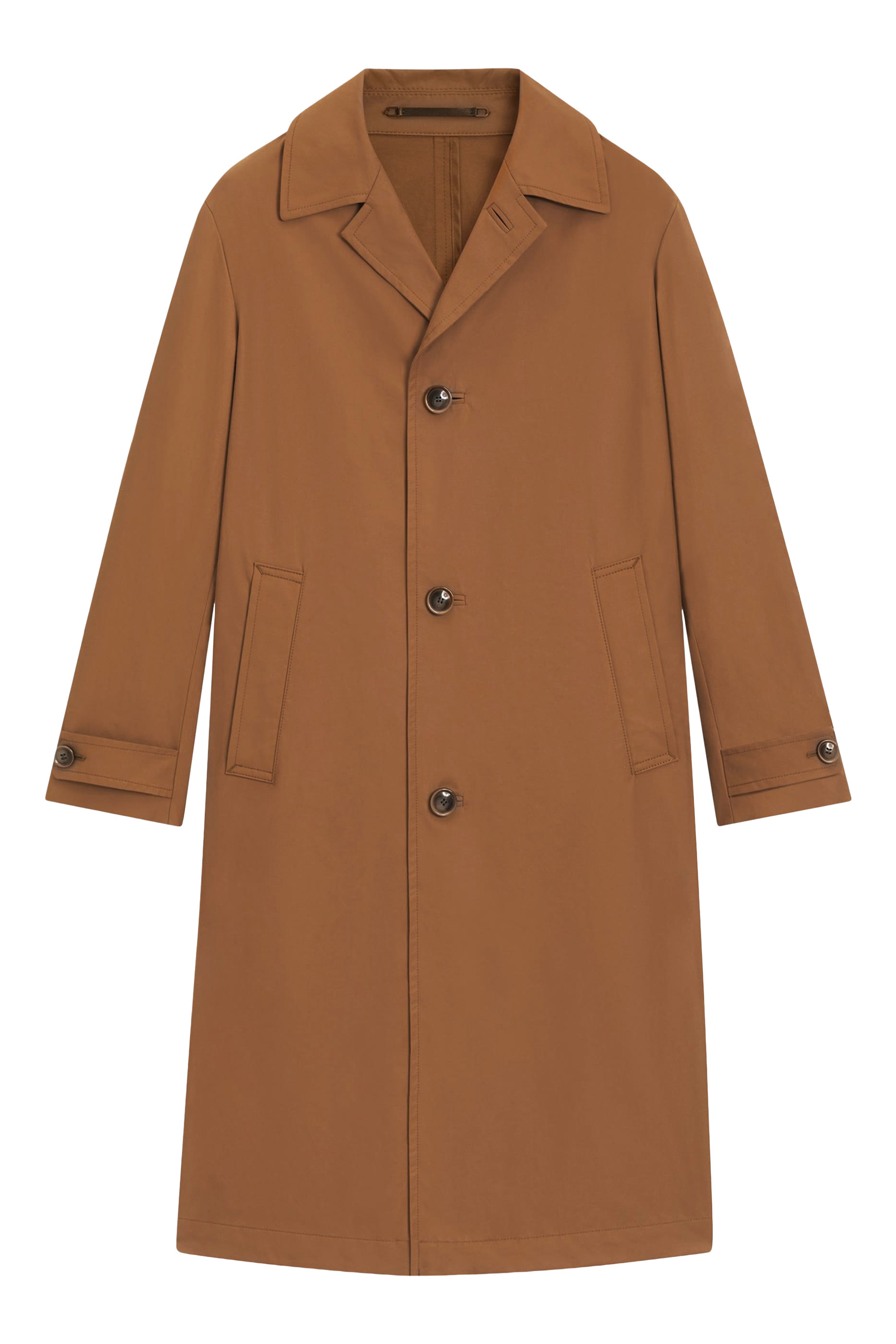 Water-Repellent Coat in Cotton-Blend Twill