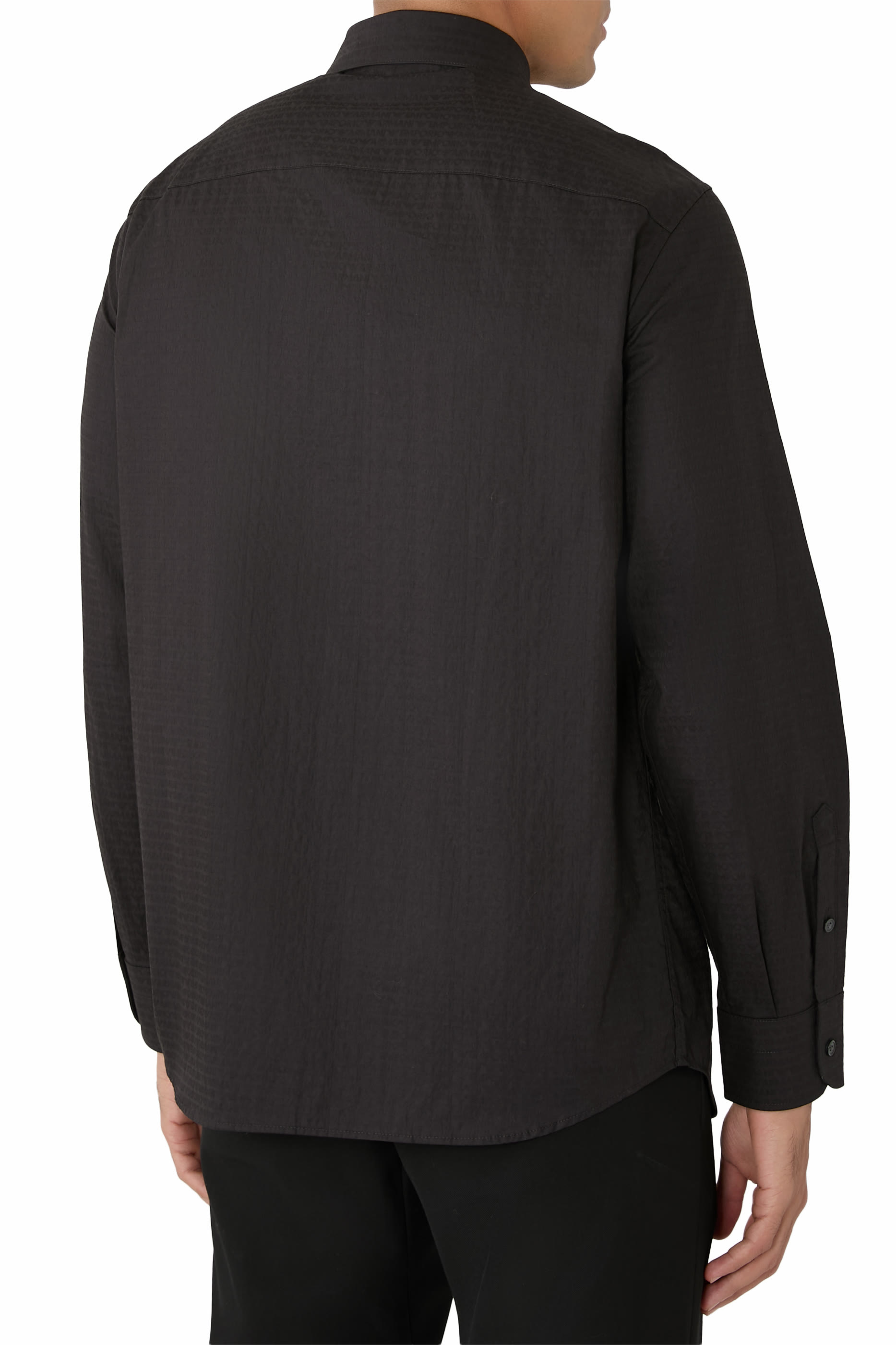 Micro EA Text Logo Long Sleeves Shirt