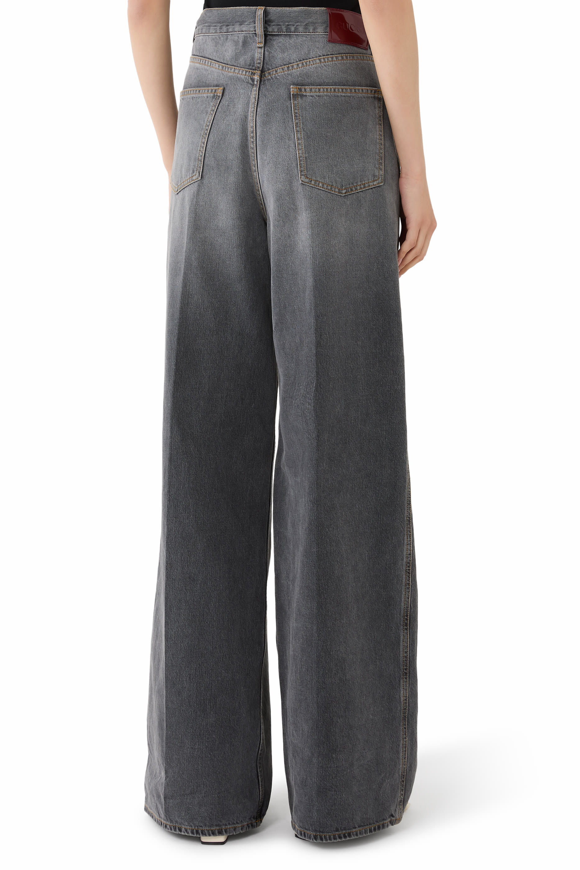 Wide Leg Denim Pants 