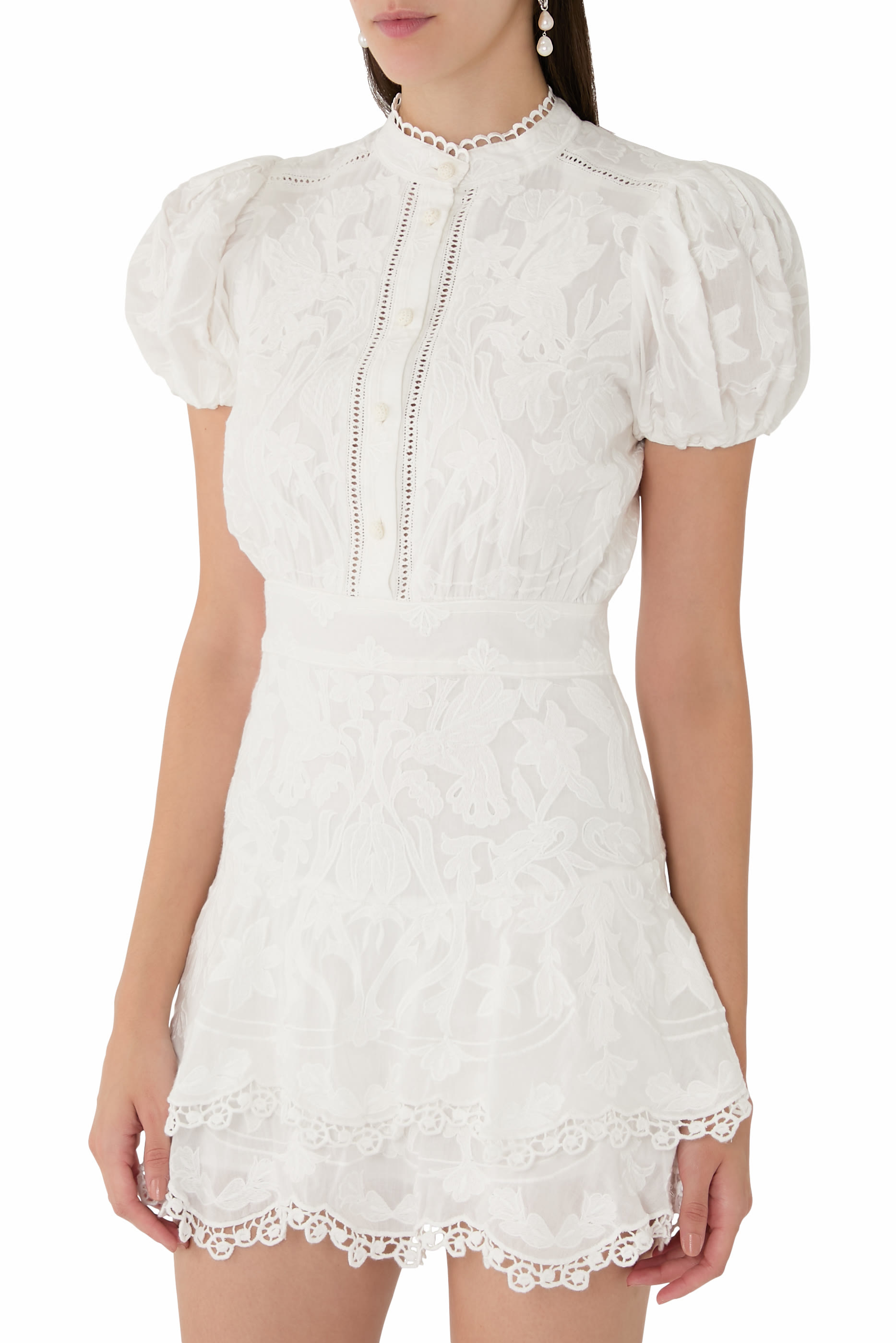 Loryn Embroidered Shirt Dress
