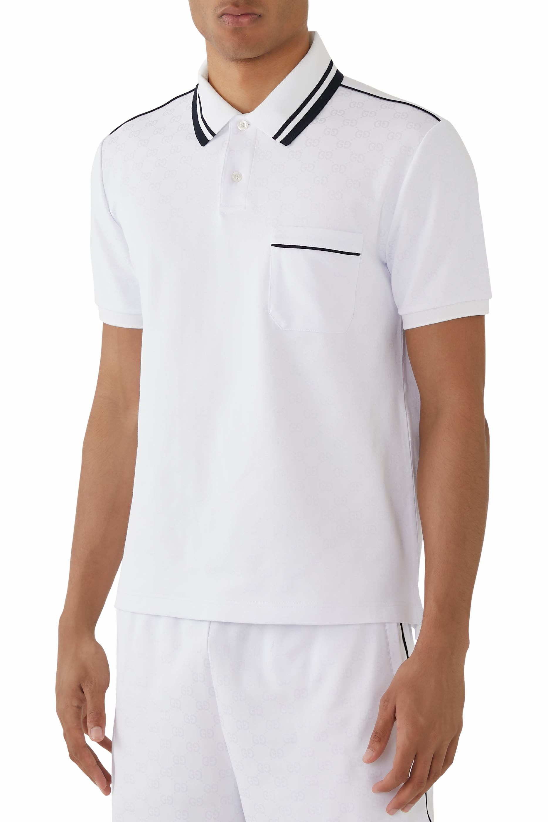 GG Nylon and Cotton Polo Shirt