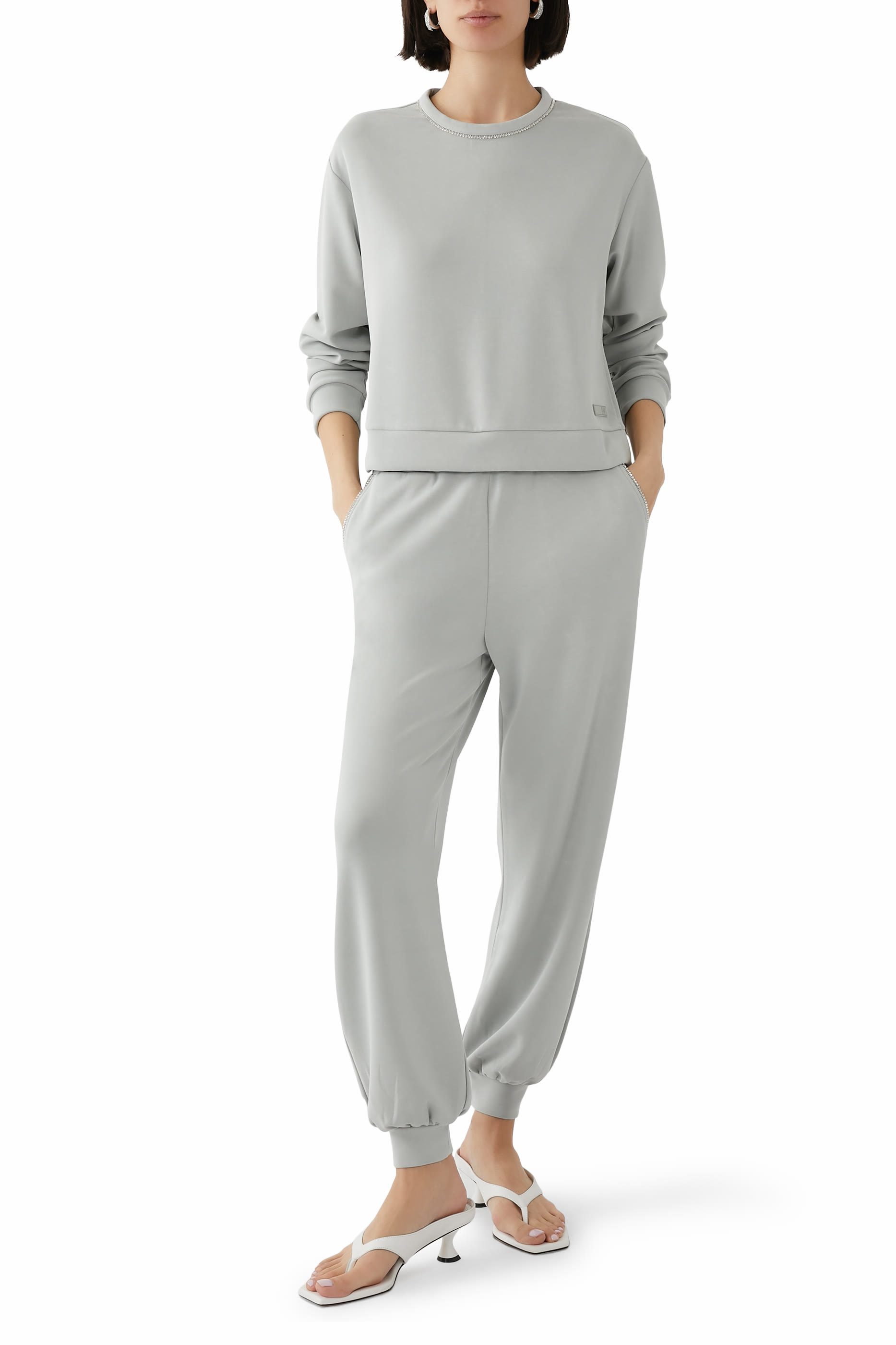 Precious Embellished Modal-blend Jersey Sweatshirt