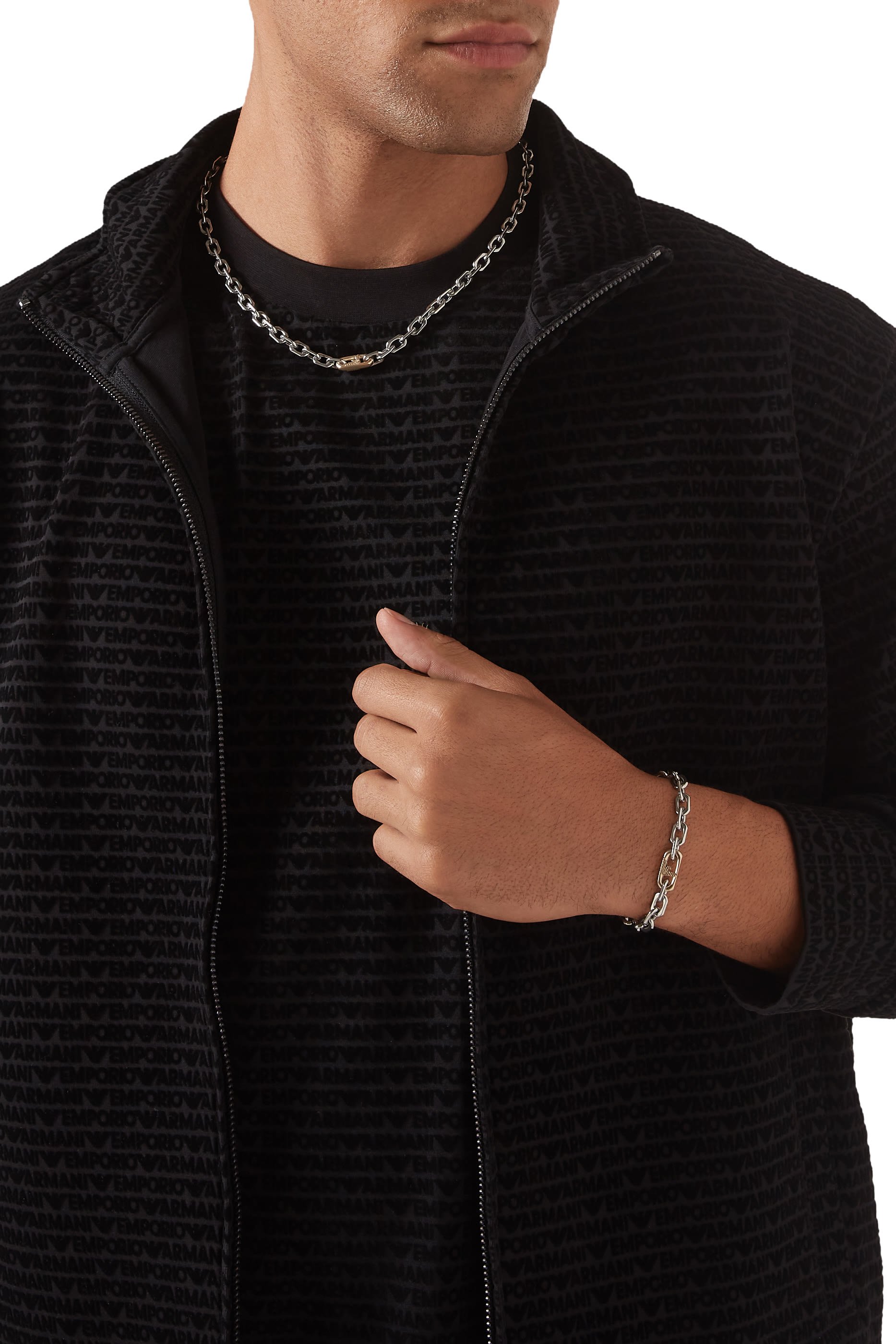  Two-Tone Stainless Steel Chain Necklace