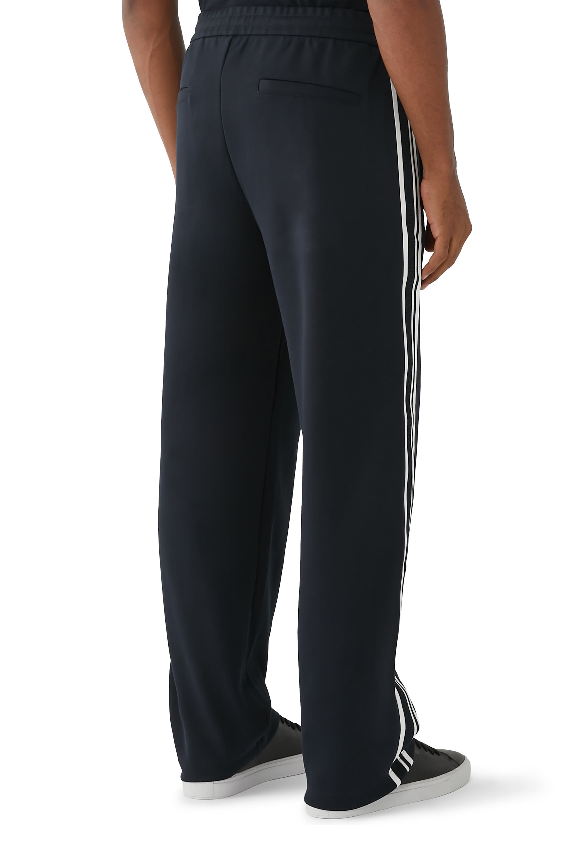 Double-Jersey Joggers with Logo Tape