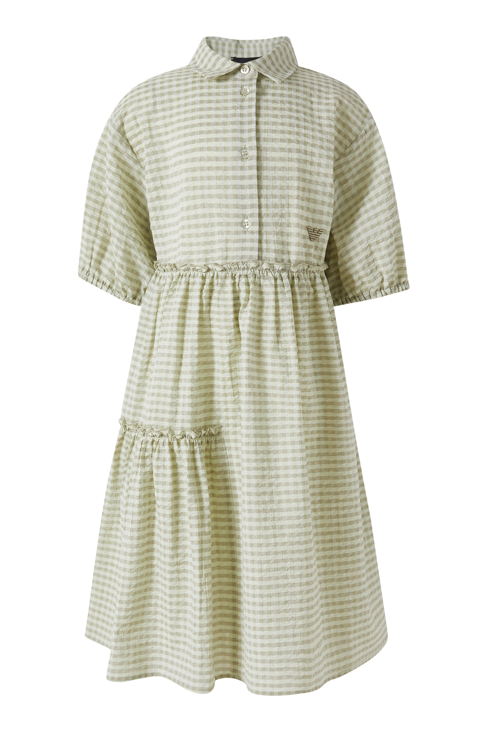 Kids Checked Short Sleeve Dress 