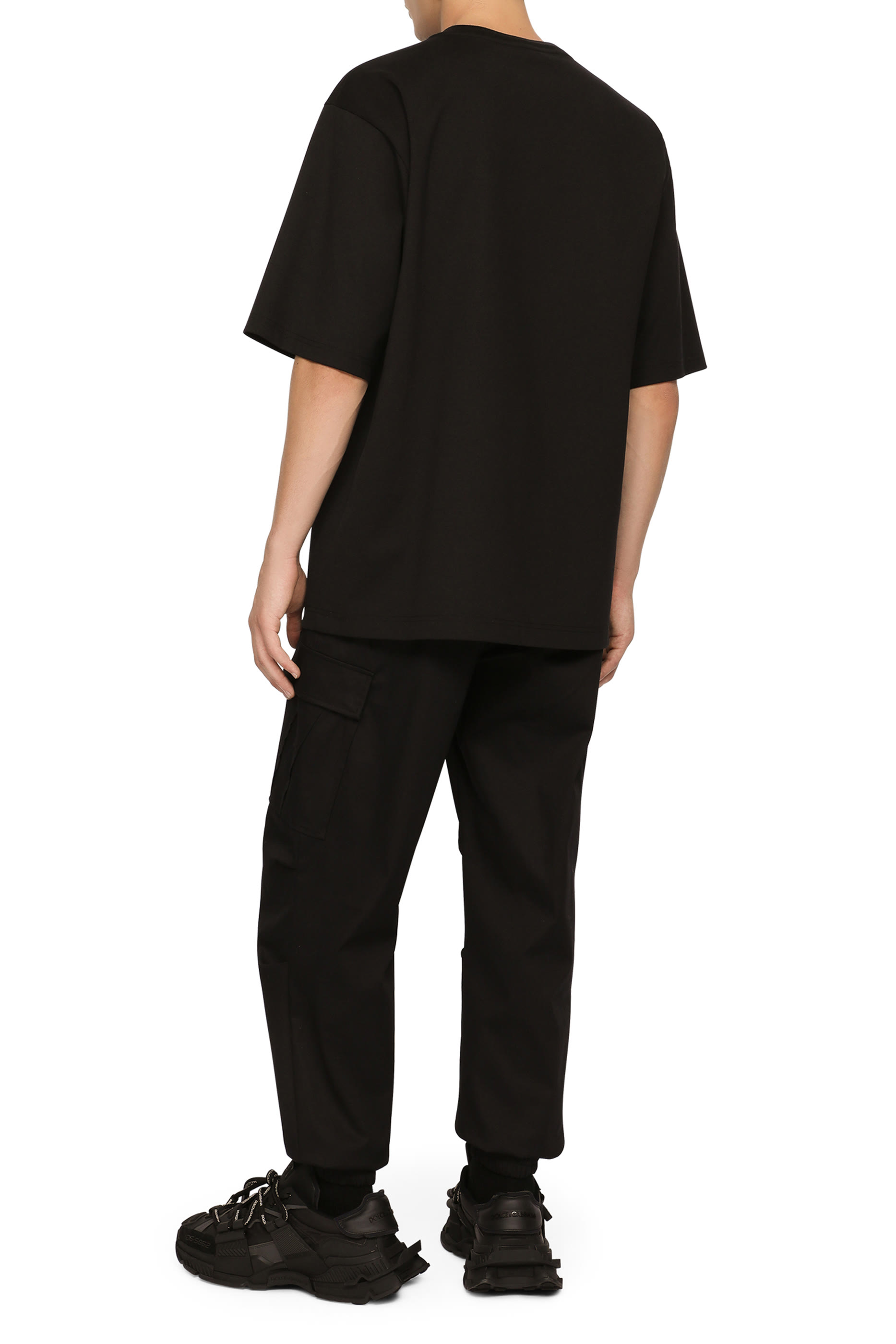 Logo Tag Cotton Cargo Pants