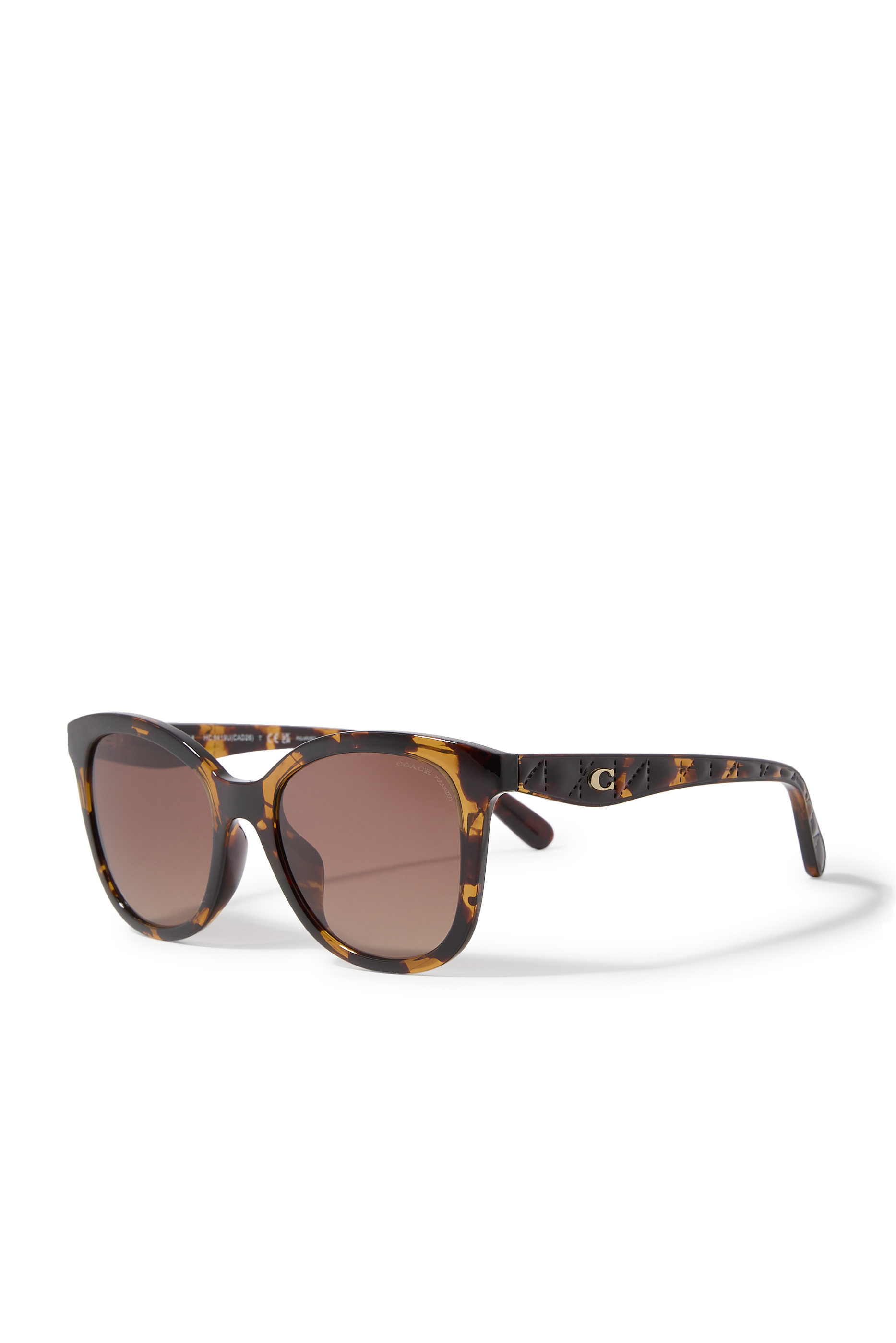Quilted Tabby Round Sunglasses