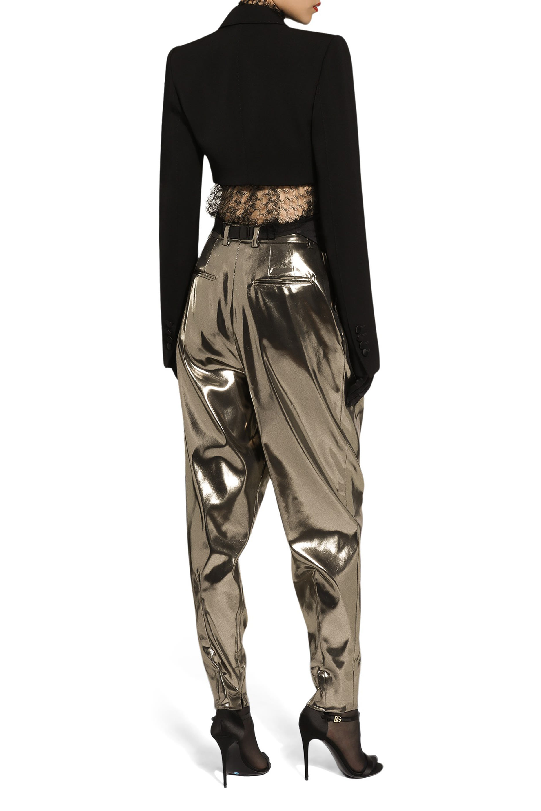 Single-Breasted Wool Gabardine Spencer Tuxedo Jacket