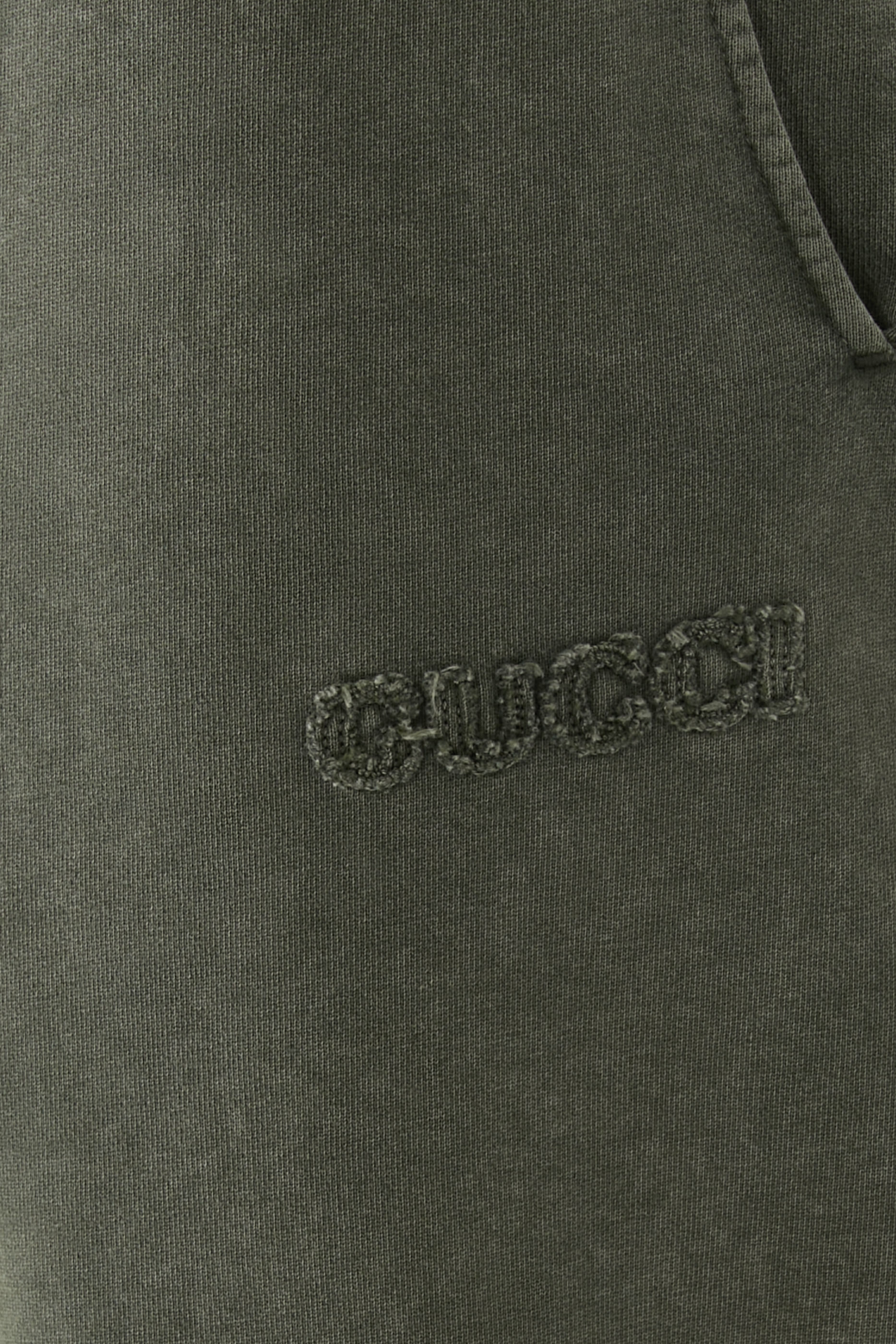 Embroidered Cotton Jogging Pants