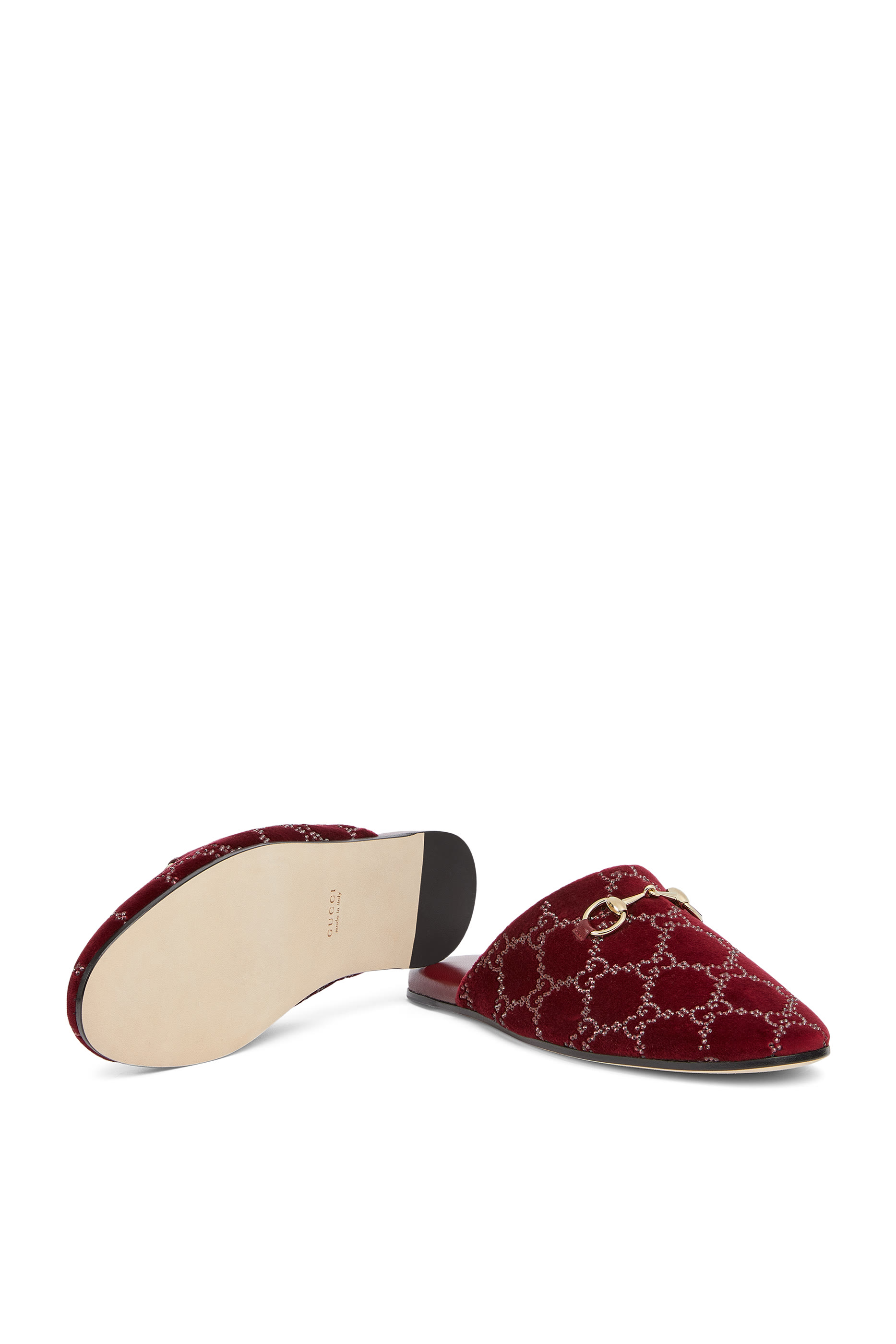 Horsebit GG Crystal Mules