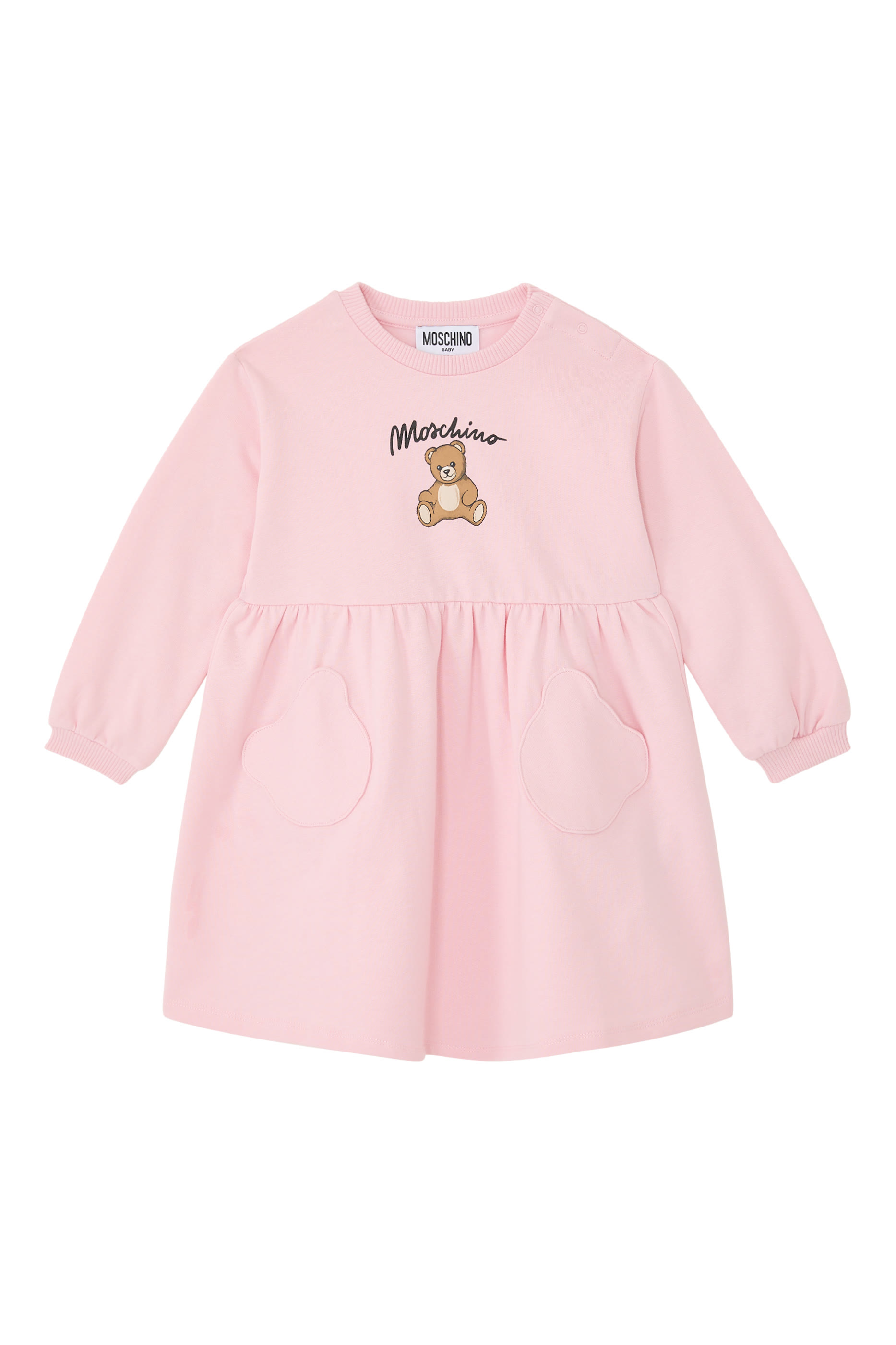 Kids Teddy Bear Cotton Fleece Dress 
