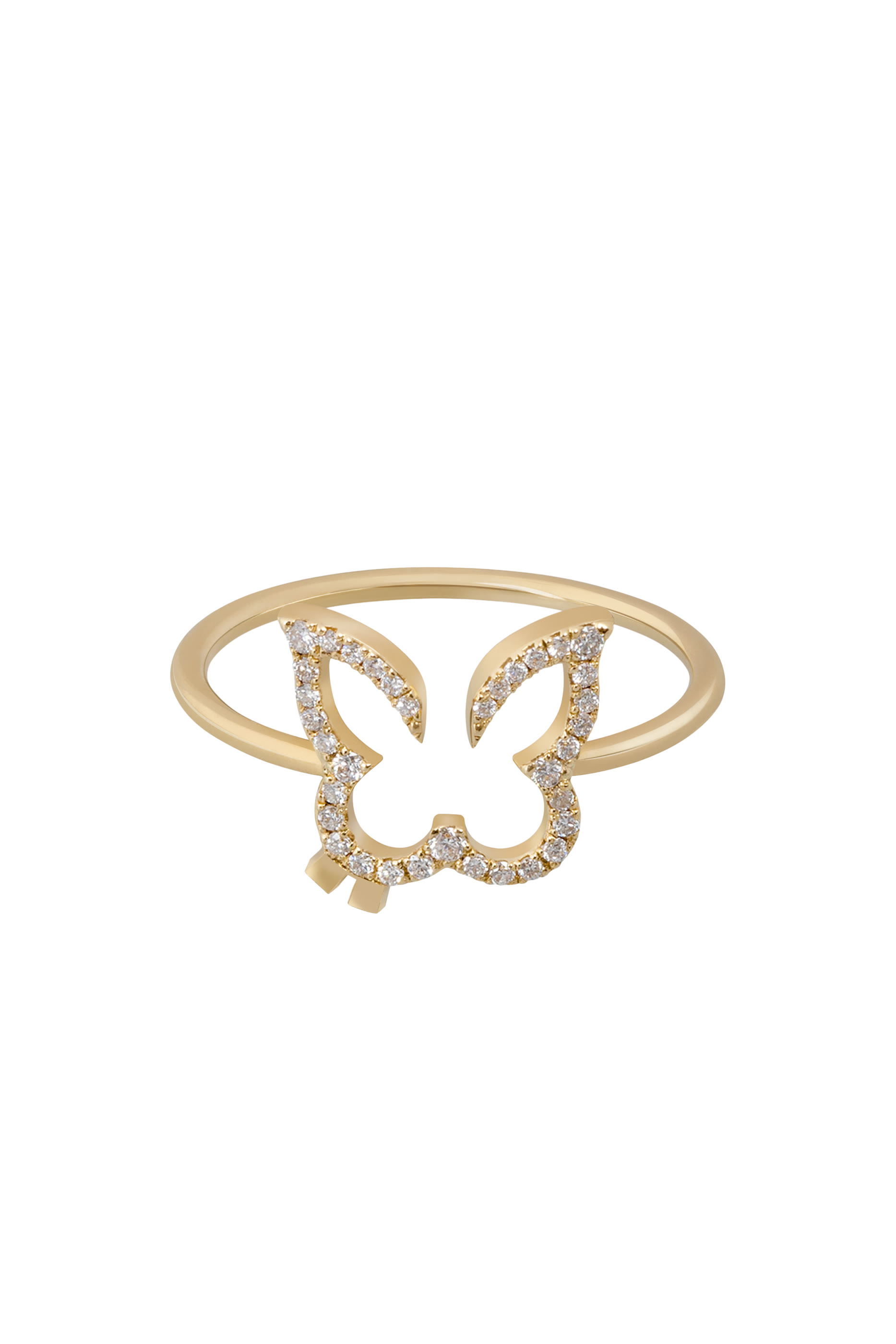 Hurriyah Butterfly Ring, 18k Yellow Gold & Diamonds