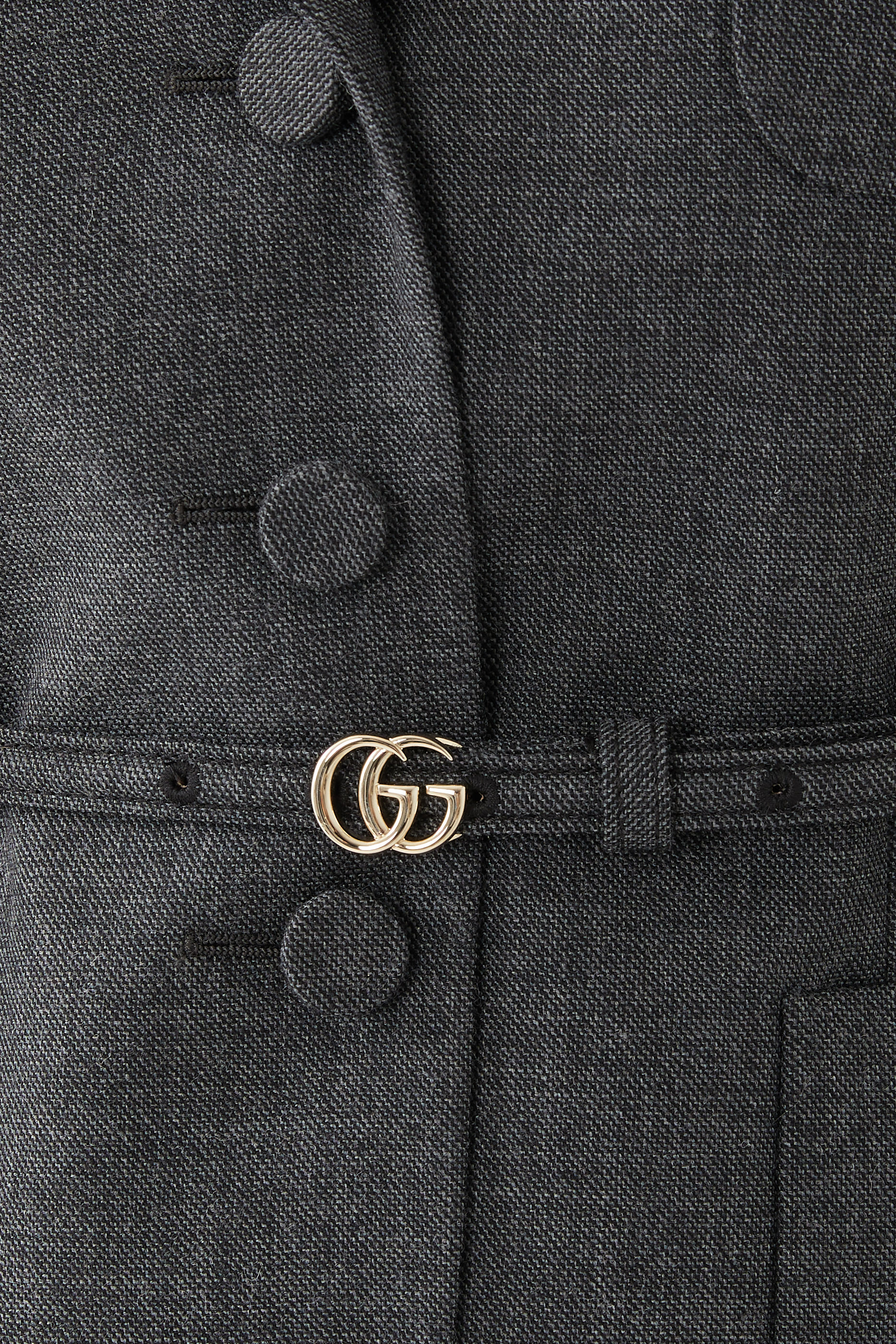 Single Breasted Wool Grisaille Jacket