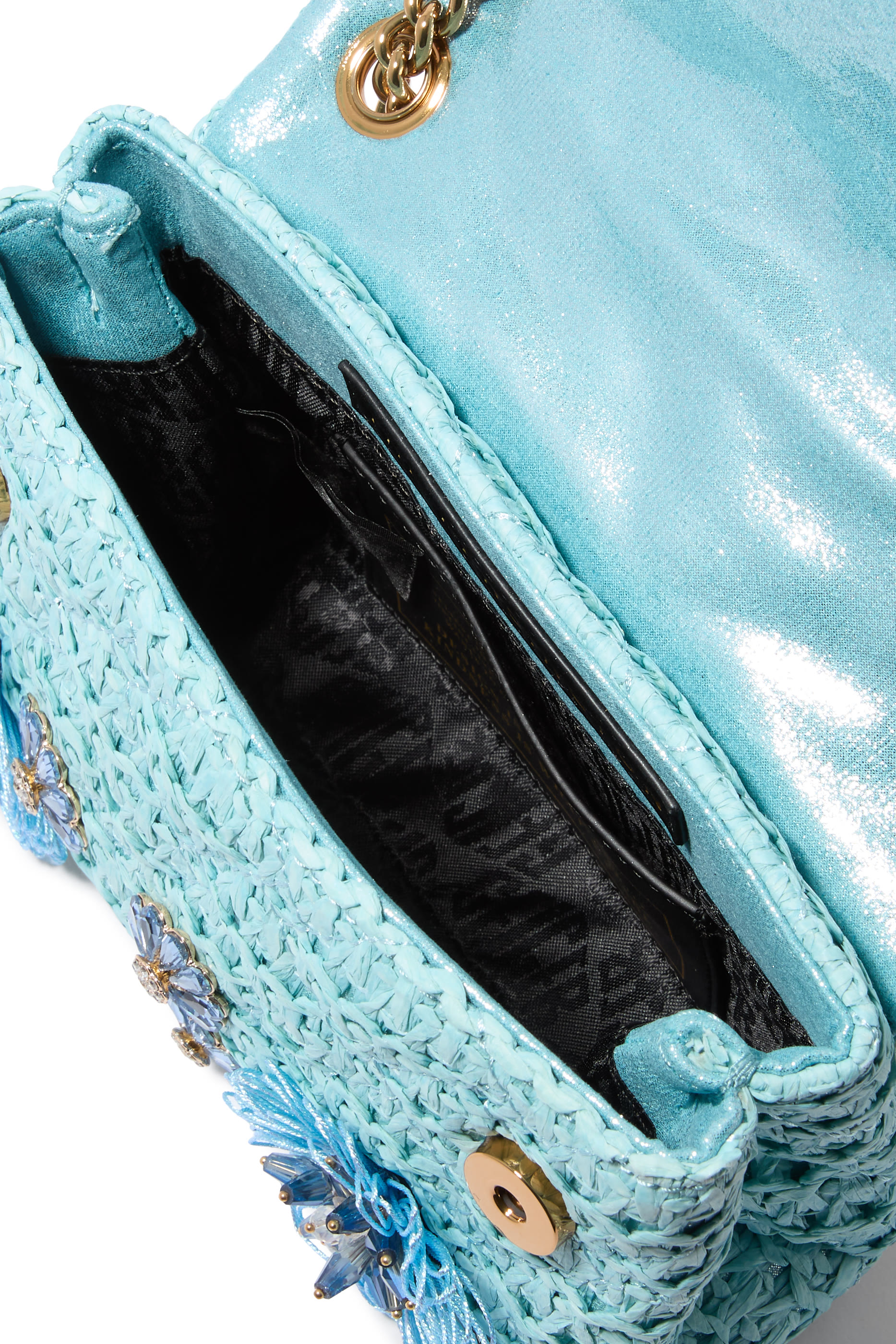 Kensington Raffia Effect Mini Crossbody Bag