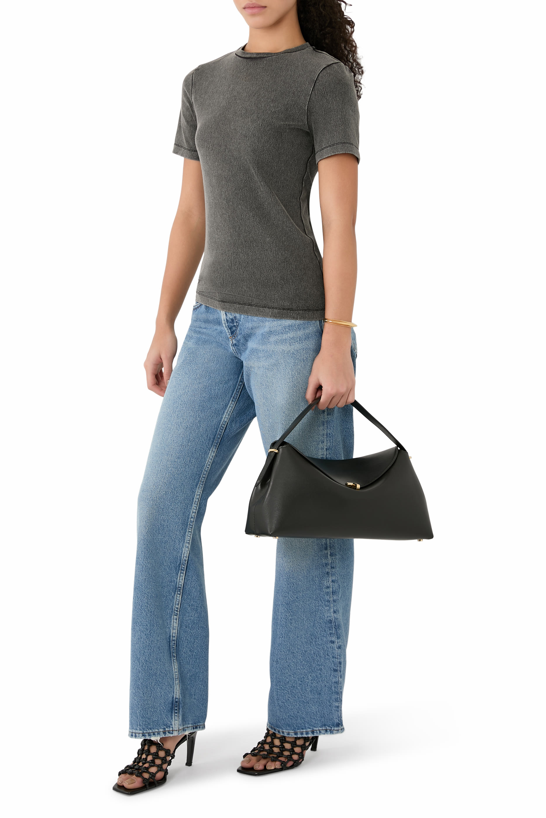  T-Lock Leather Top-Handle Bag 