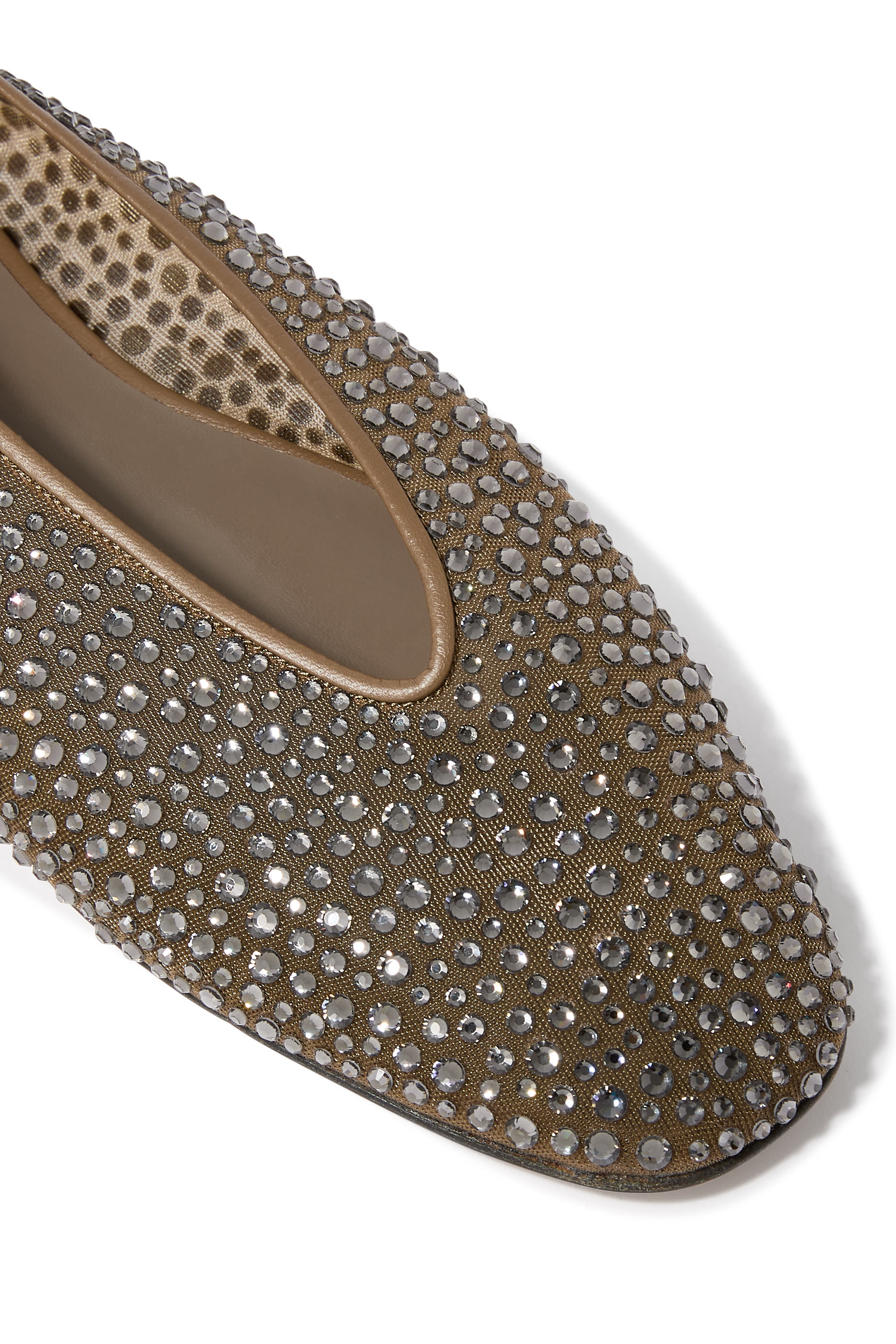 Crystal-Embellished Ballet Flats