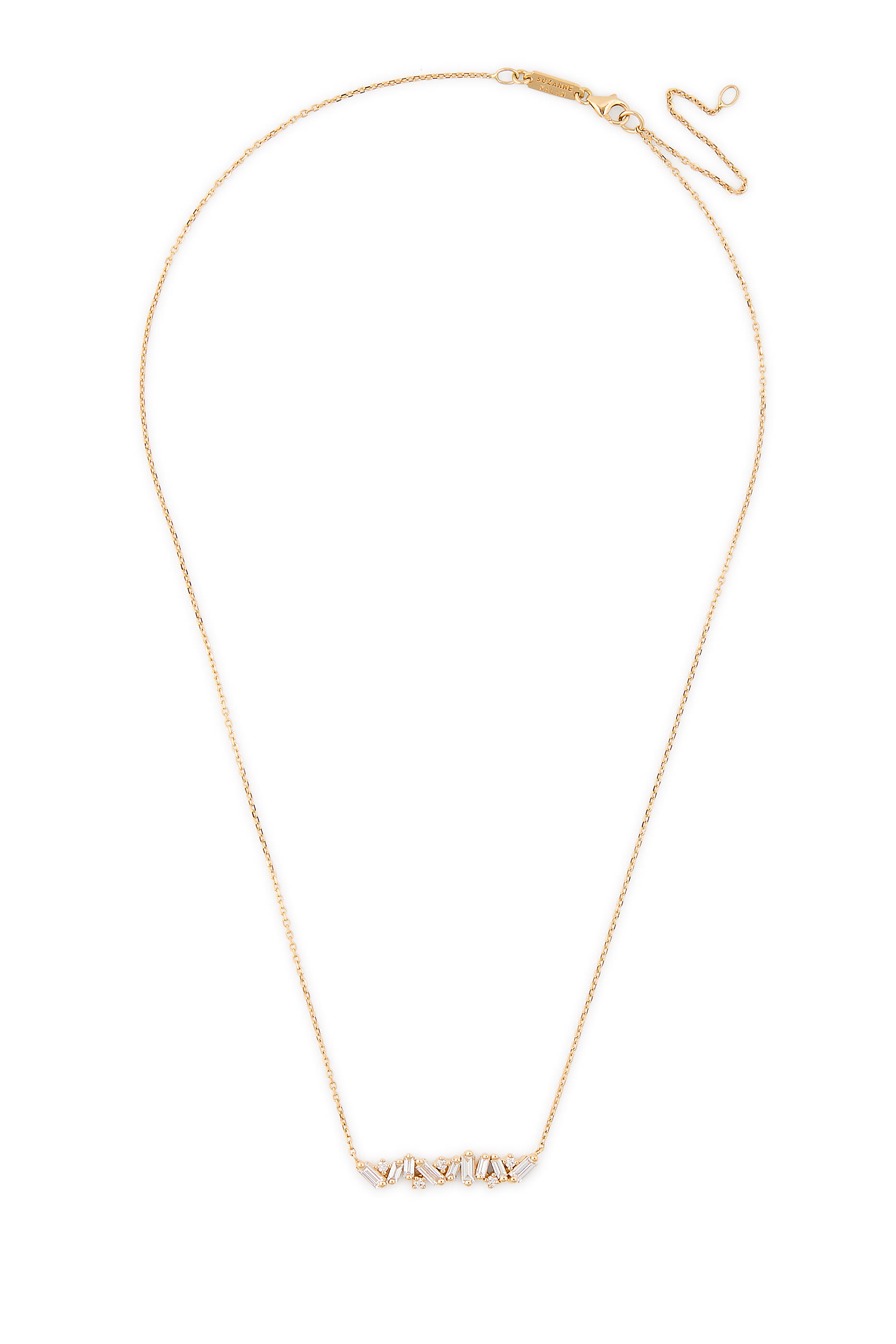 Frenzy Bar Pendant, 18k Yellow Gold & Diamonds