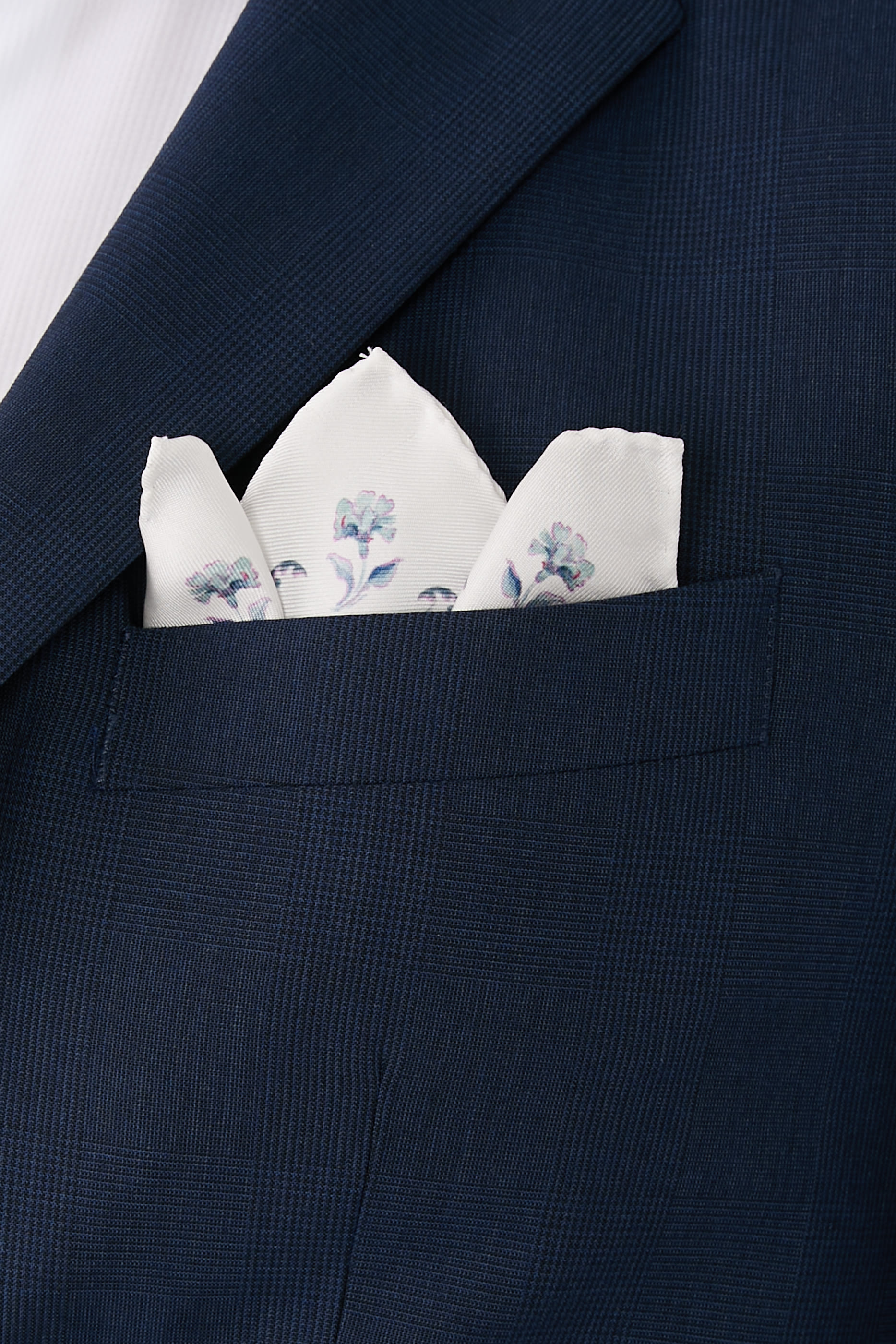 Multi-Floral Silk Pocket Square