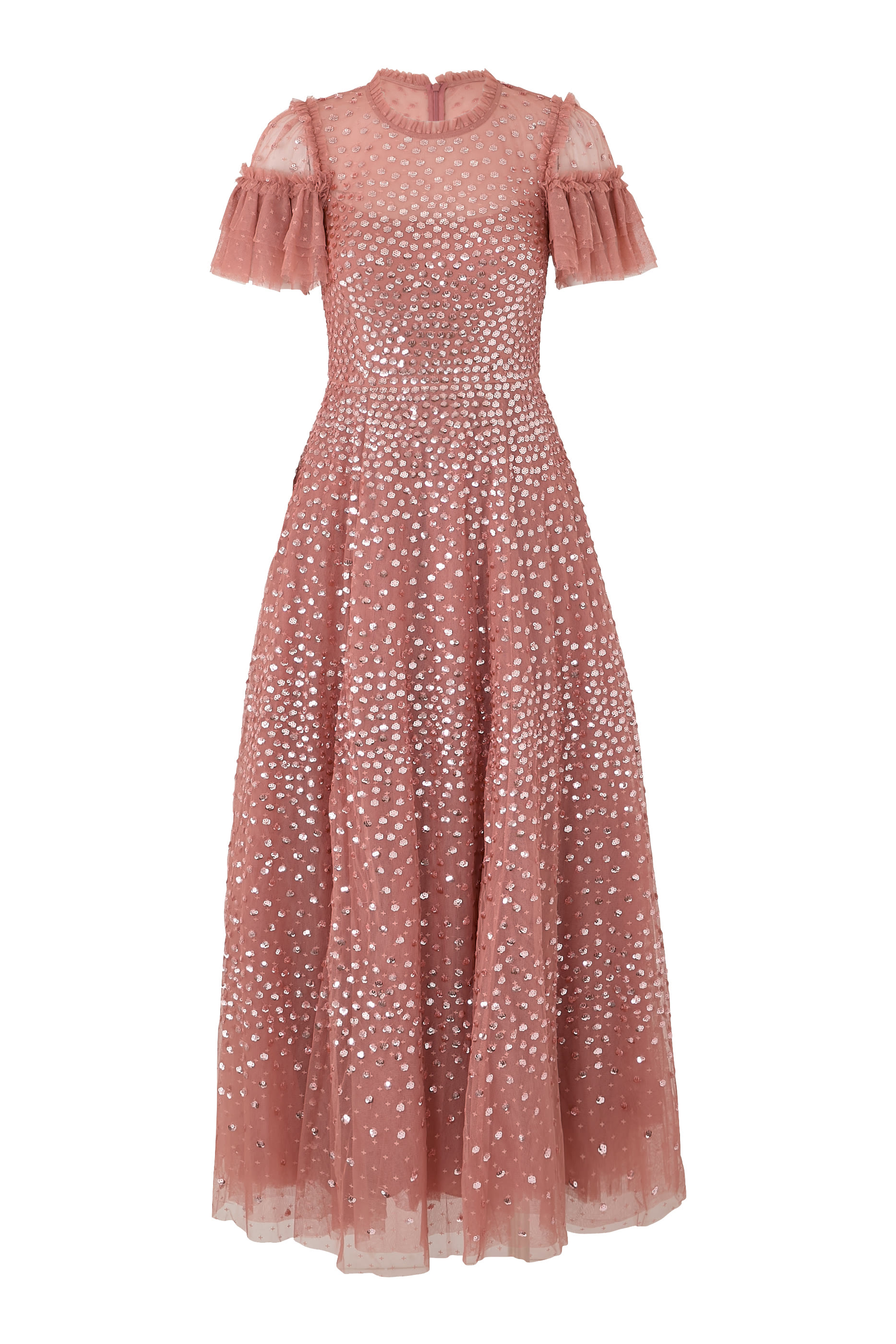 Everett Bloom One-Shoulder Ankle Gown