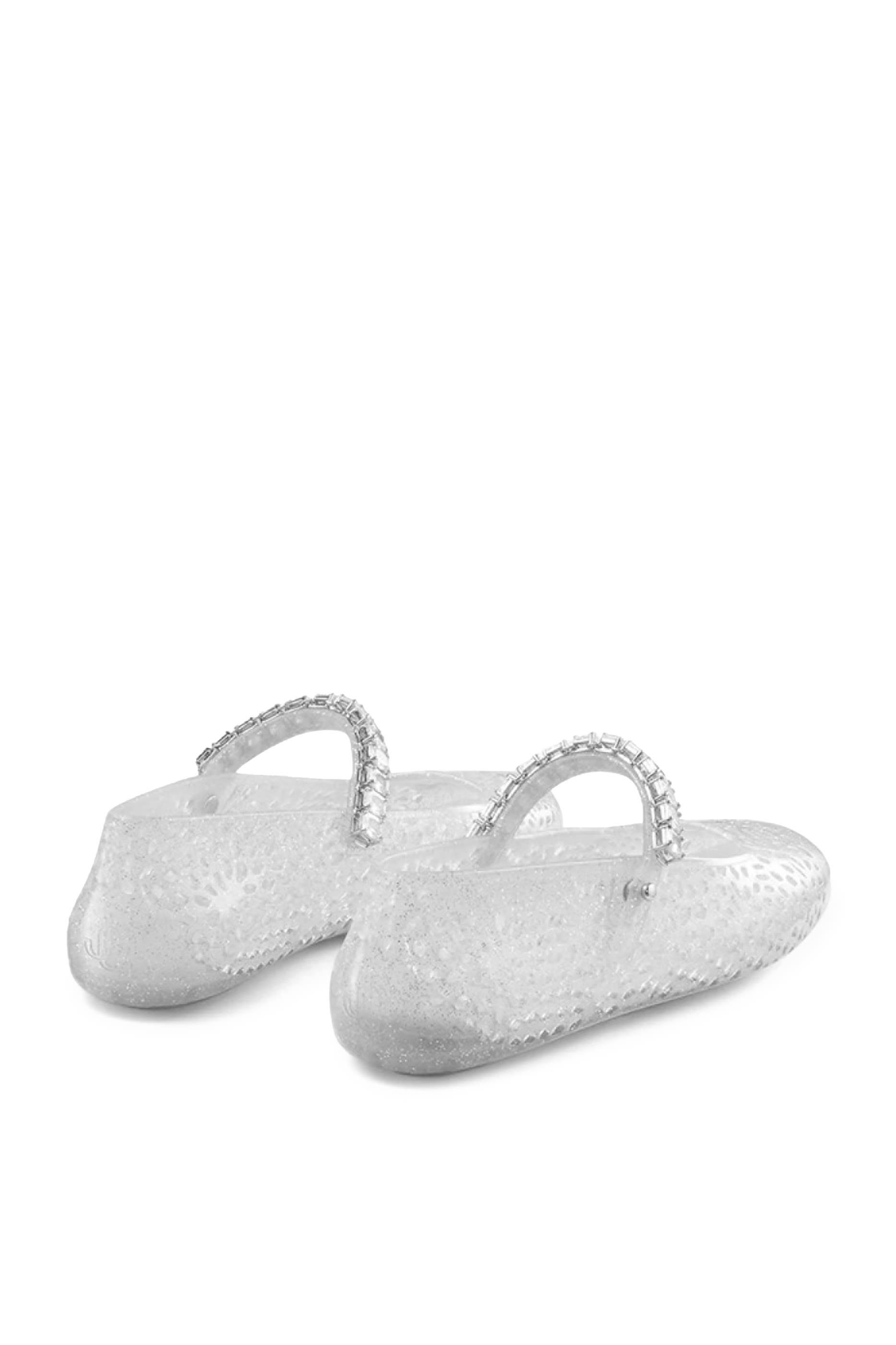 Jelly Ballerina Flats with Crystal Embellishment