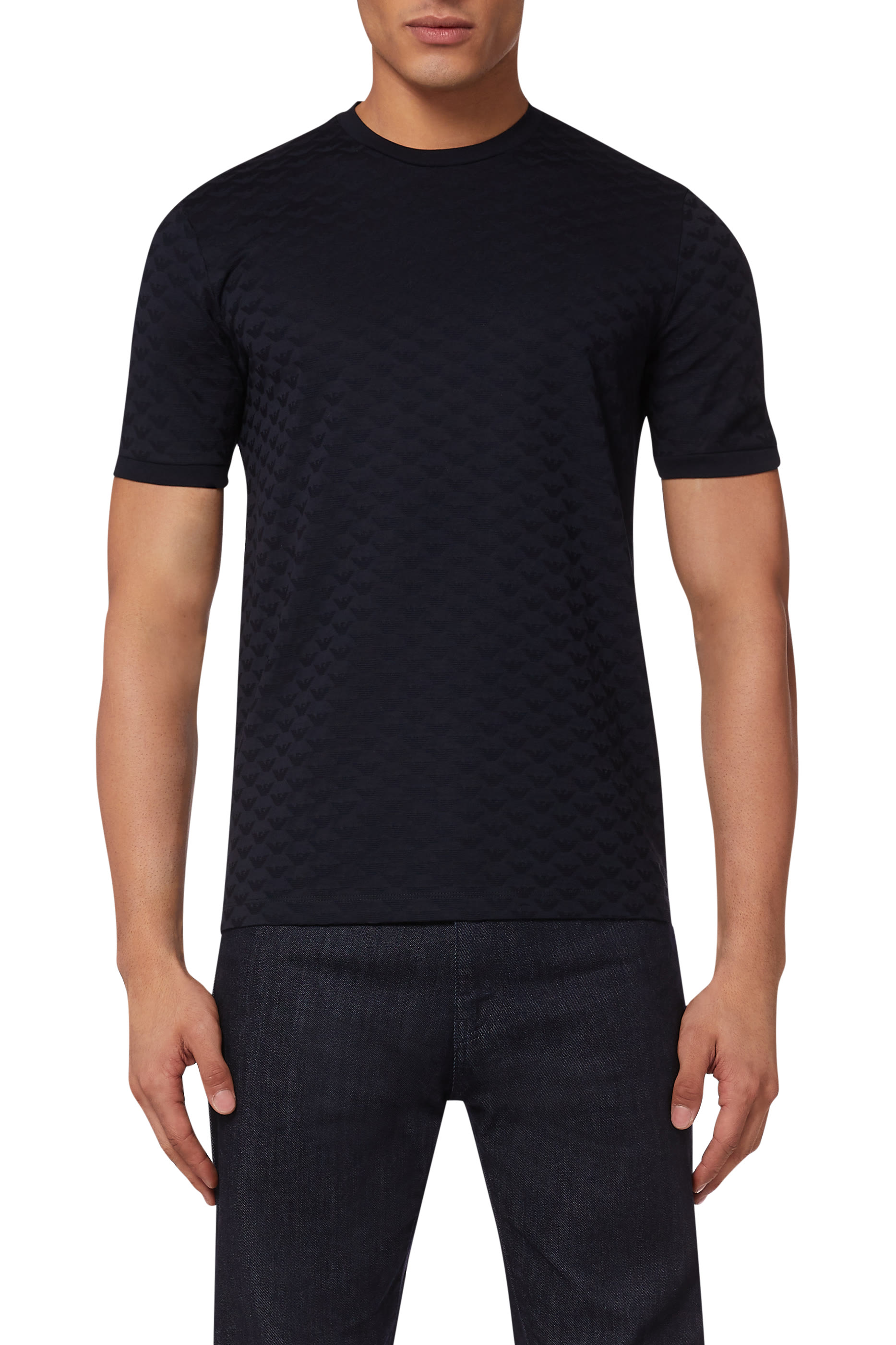 Eagle Monogram Jacquard Jersey T-Shirt