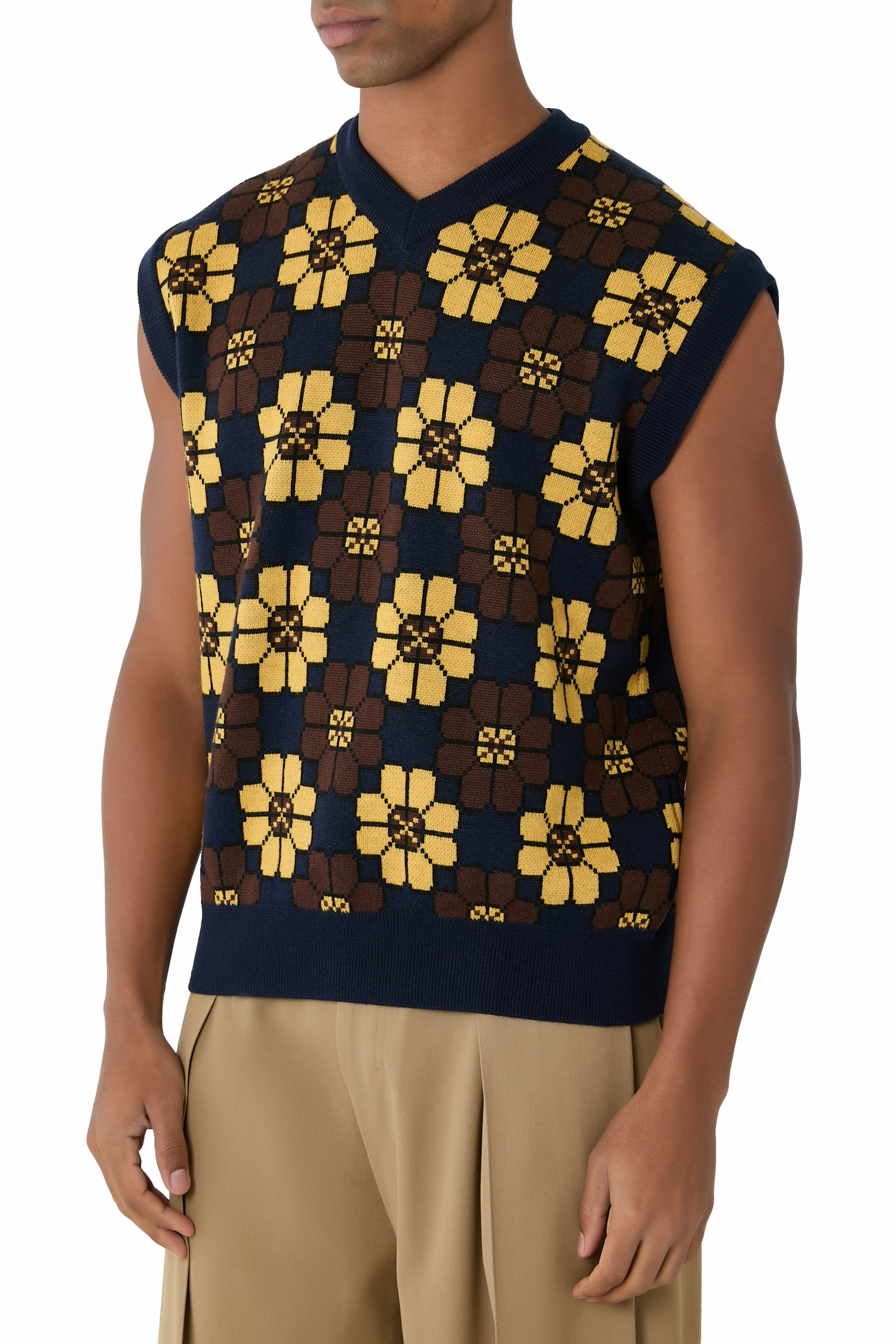 Floral Sweater Vest