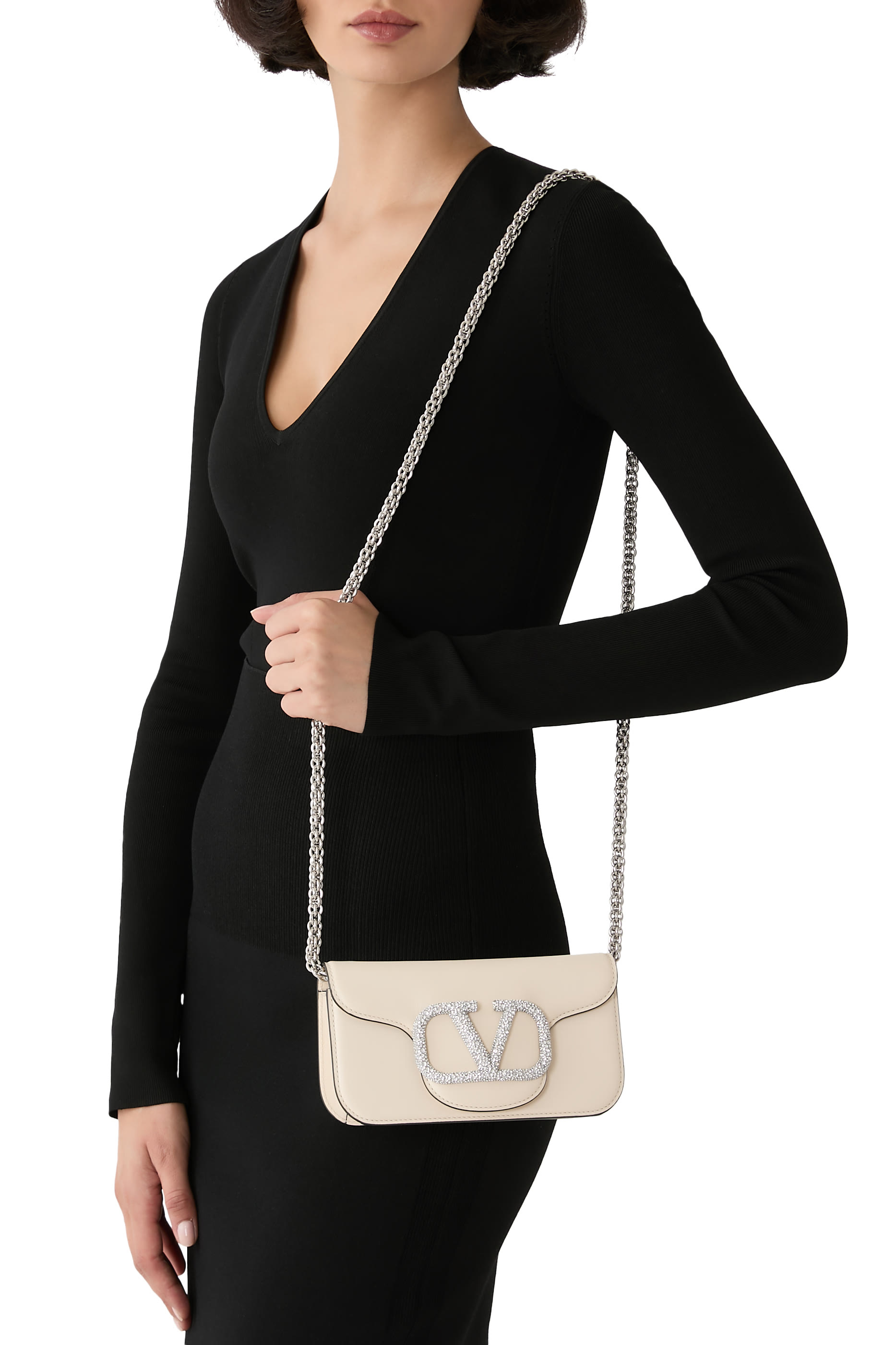  Loc&ograve; Small Shoulder Bag With Jewel Logo