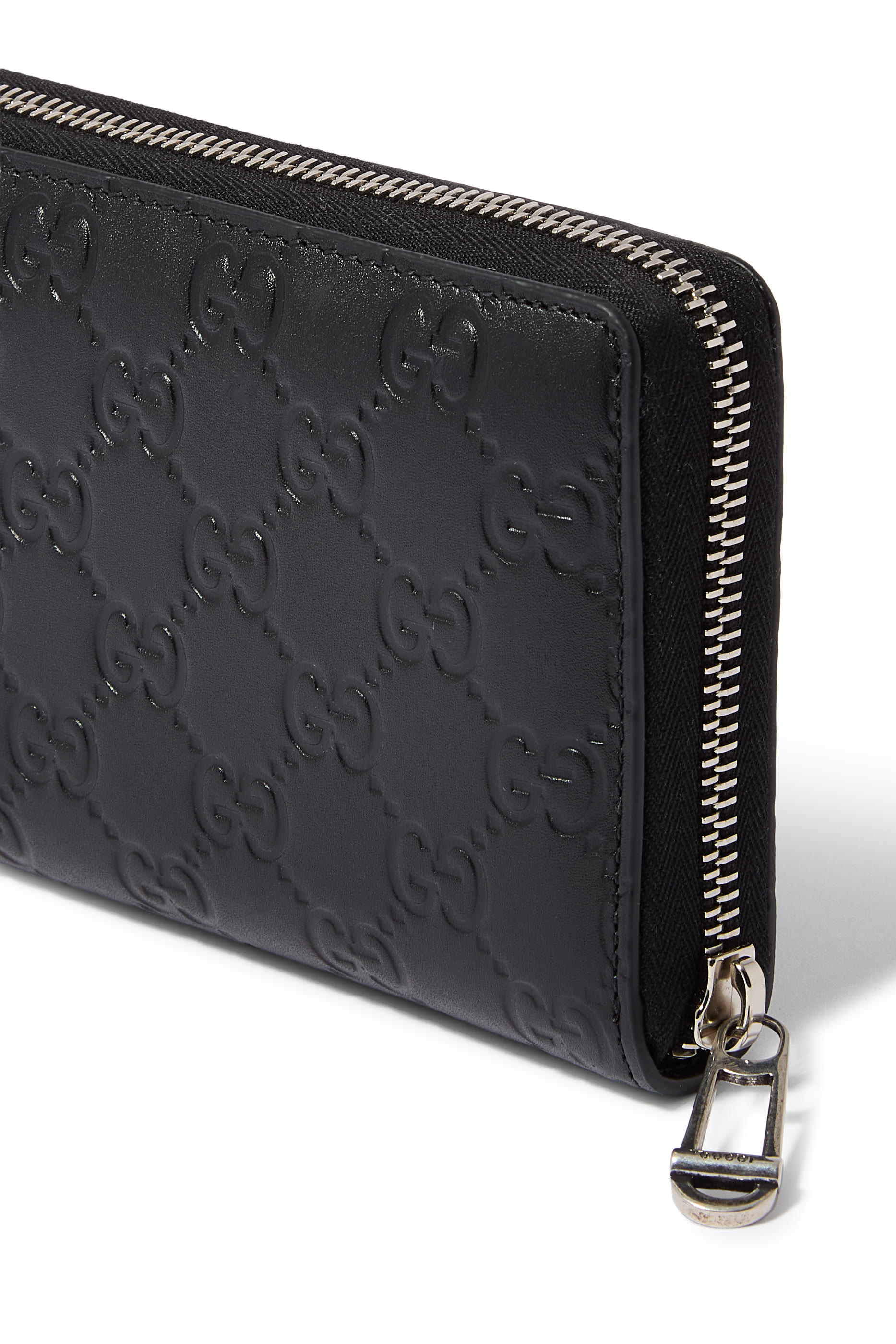 GG Emblem Zip Around Wallet
