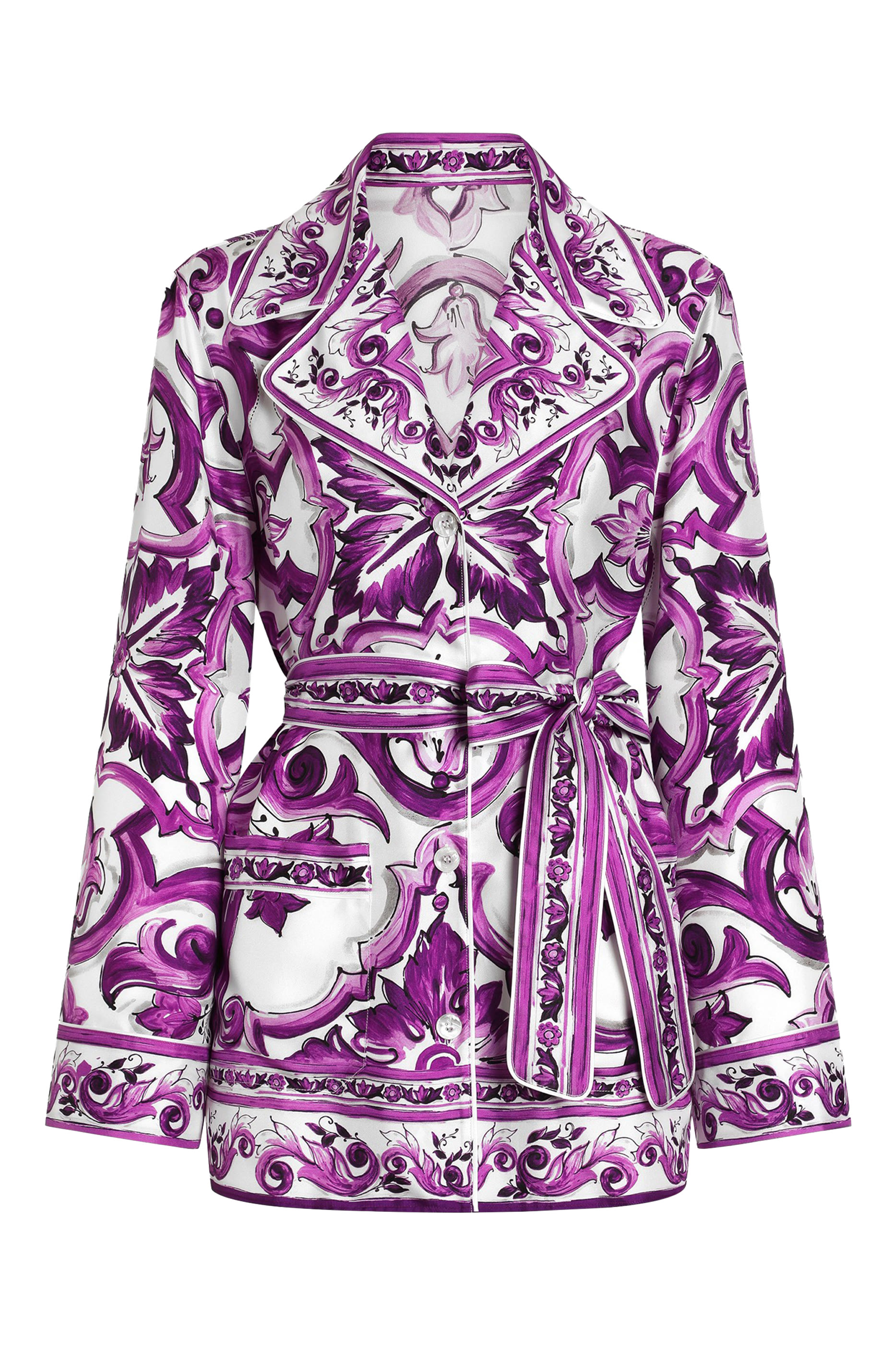  Majolica-Print Twill Shirt