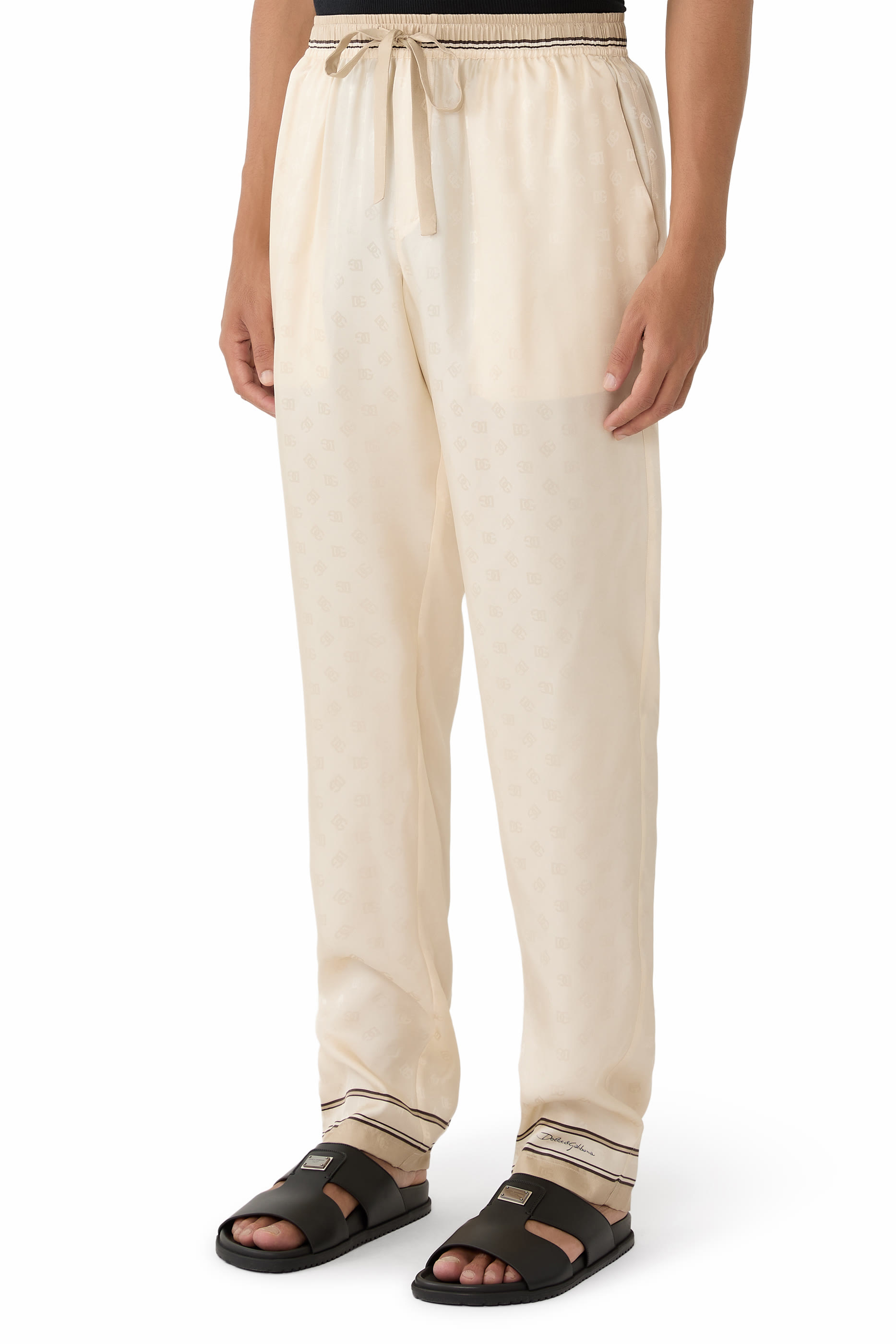 Logo-Print Twill Trousers 