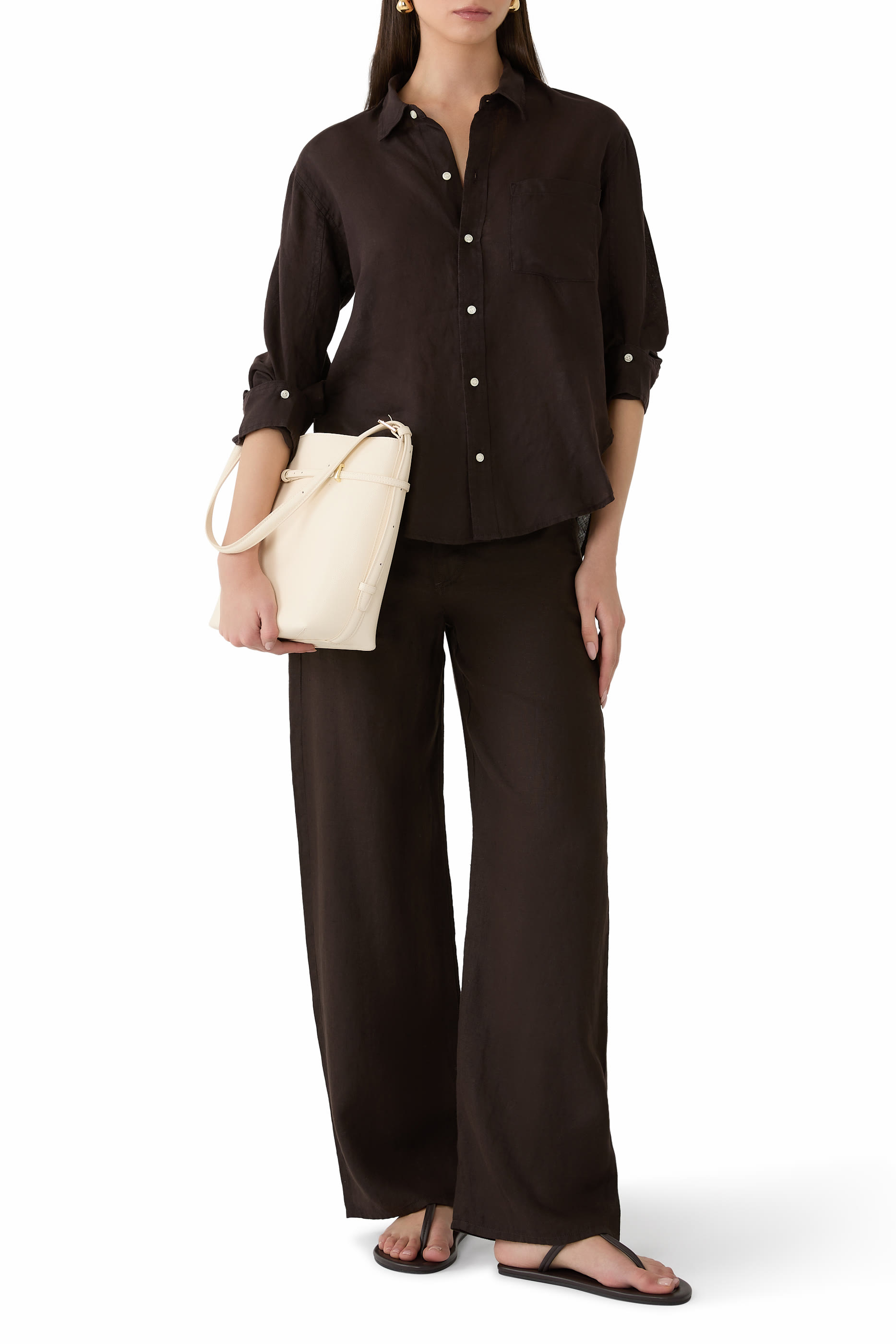 Kayla Shrunken Linen Shirt