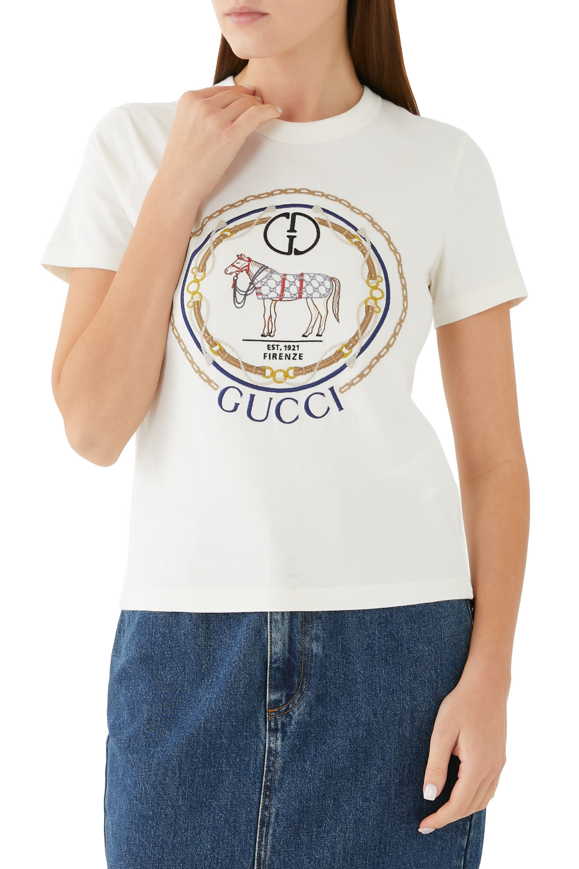 Embroidered Cotton T-Shirt