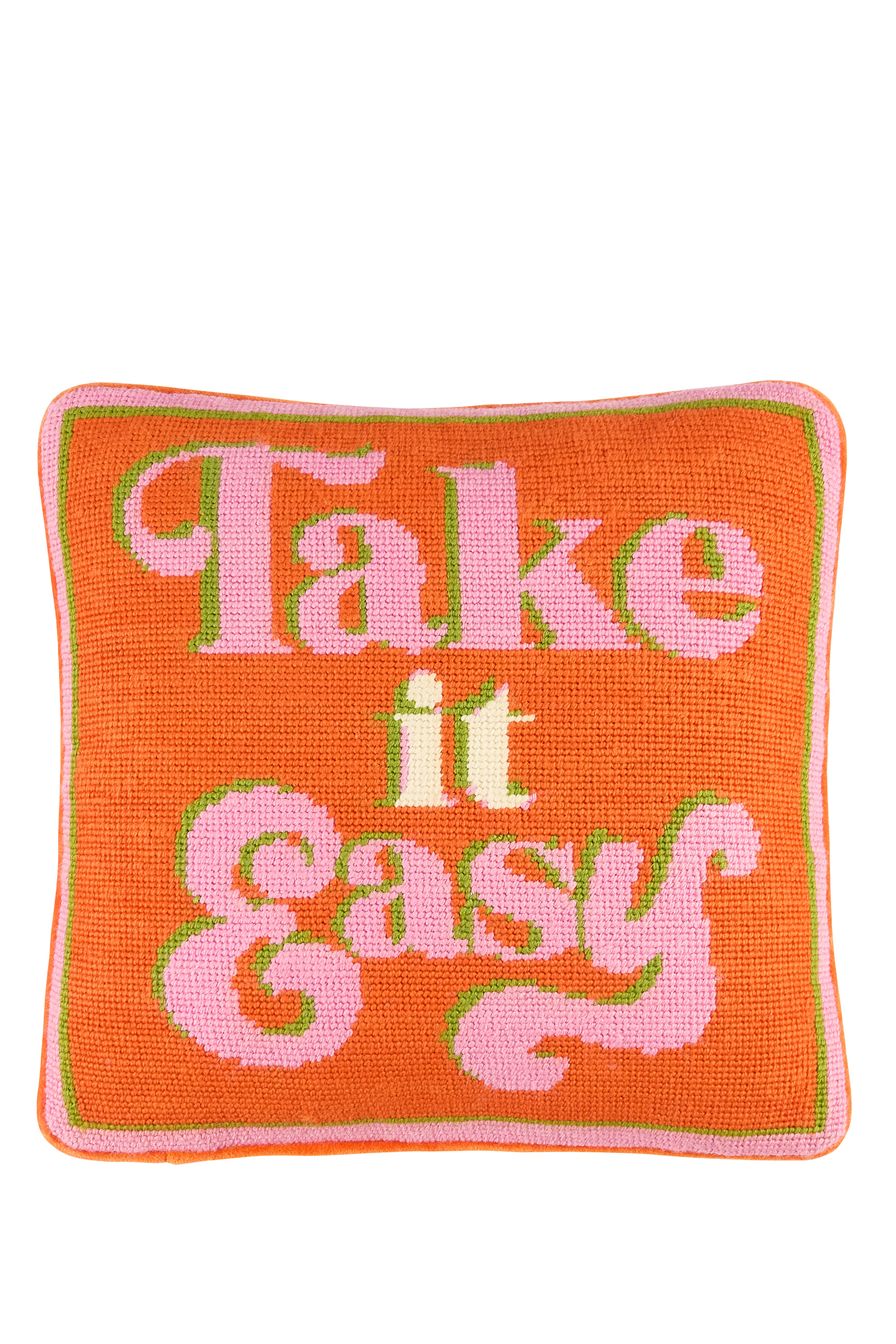 Take It Easy Needlepoint Cushion