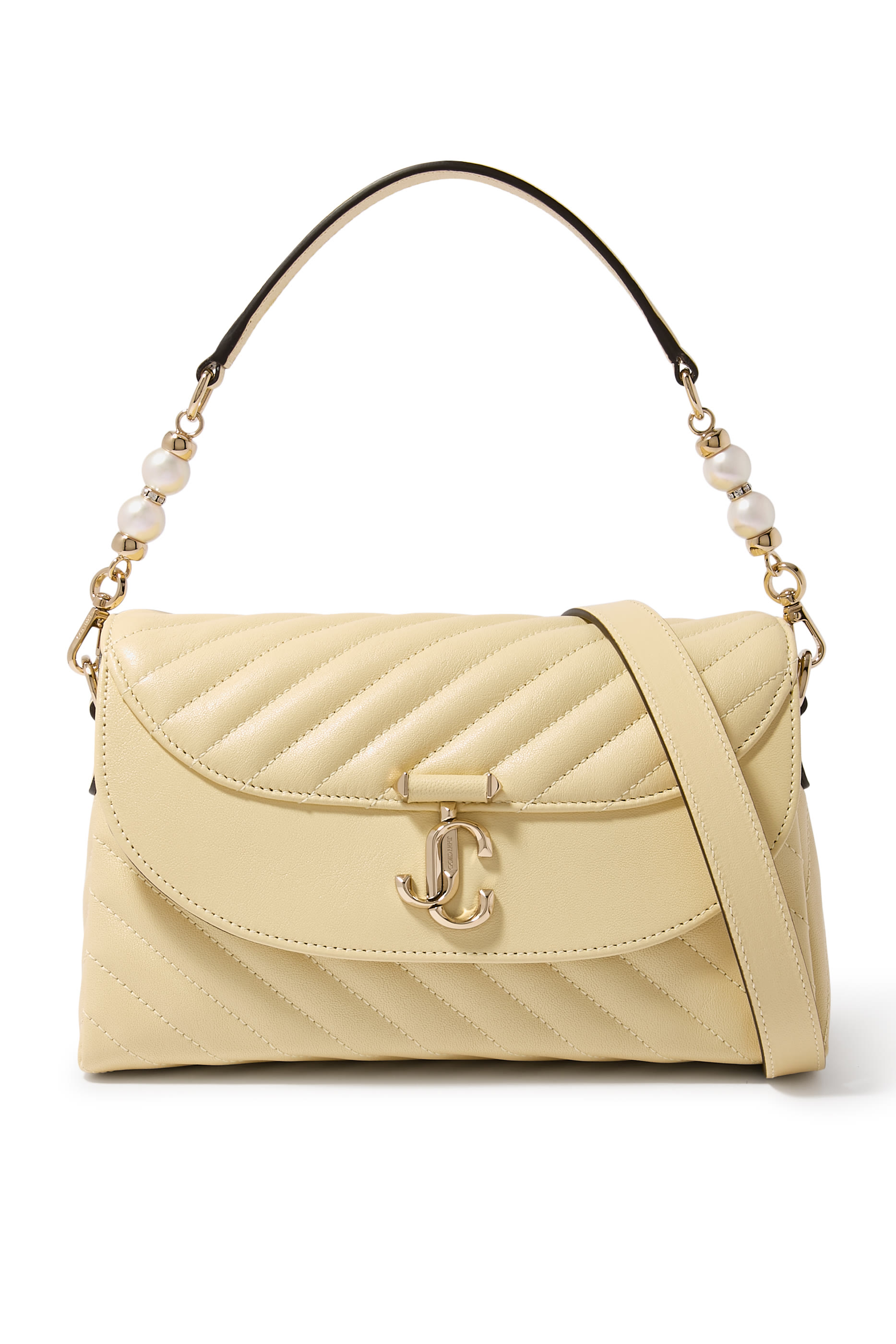 Curve Quilted Biker Leather Top Handle Bag