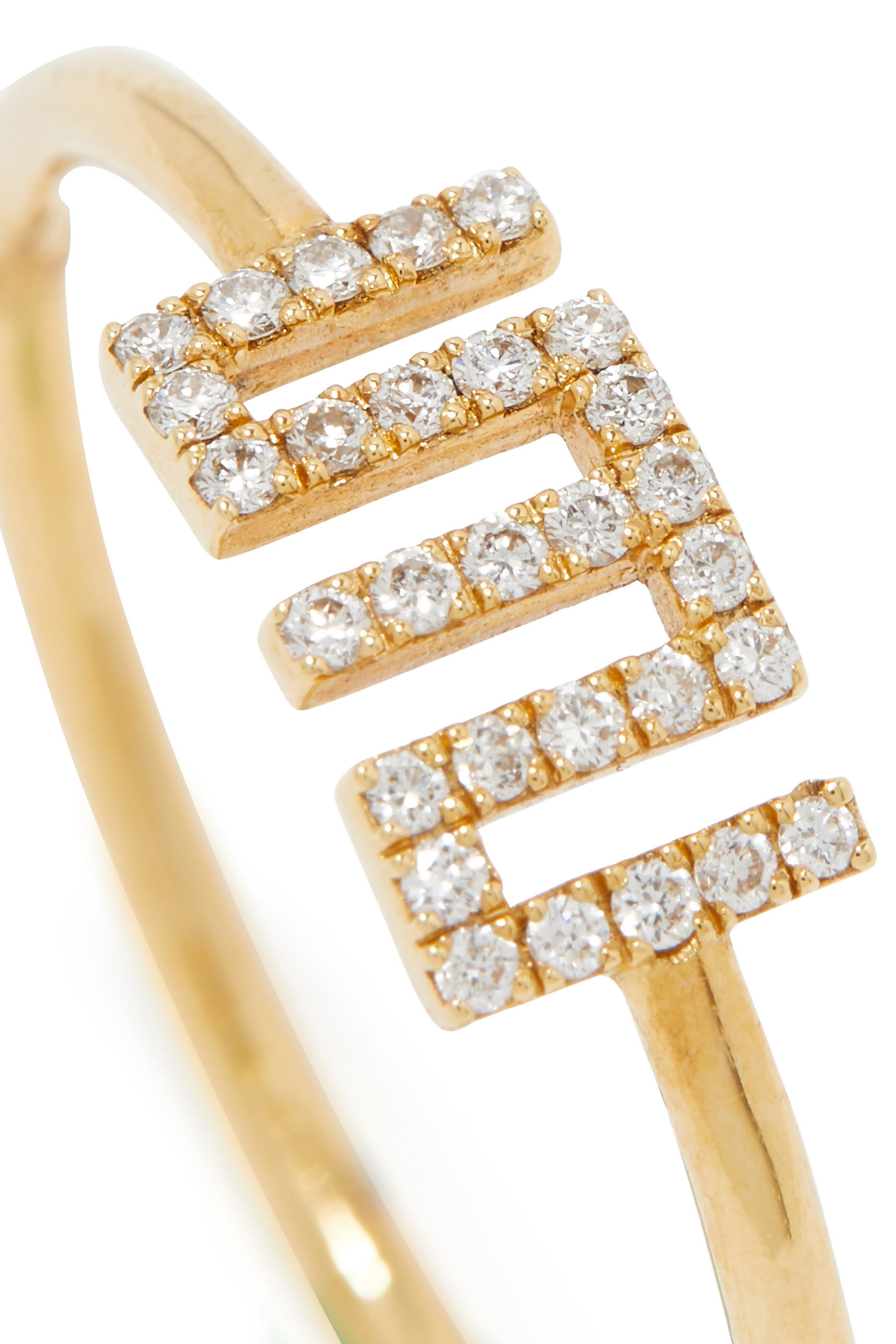 Small Allah Ring, 18k Gold & Diamonds