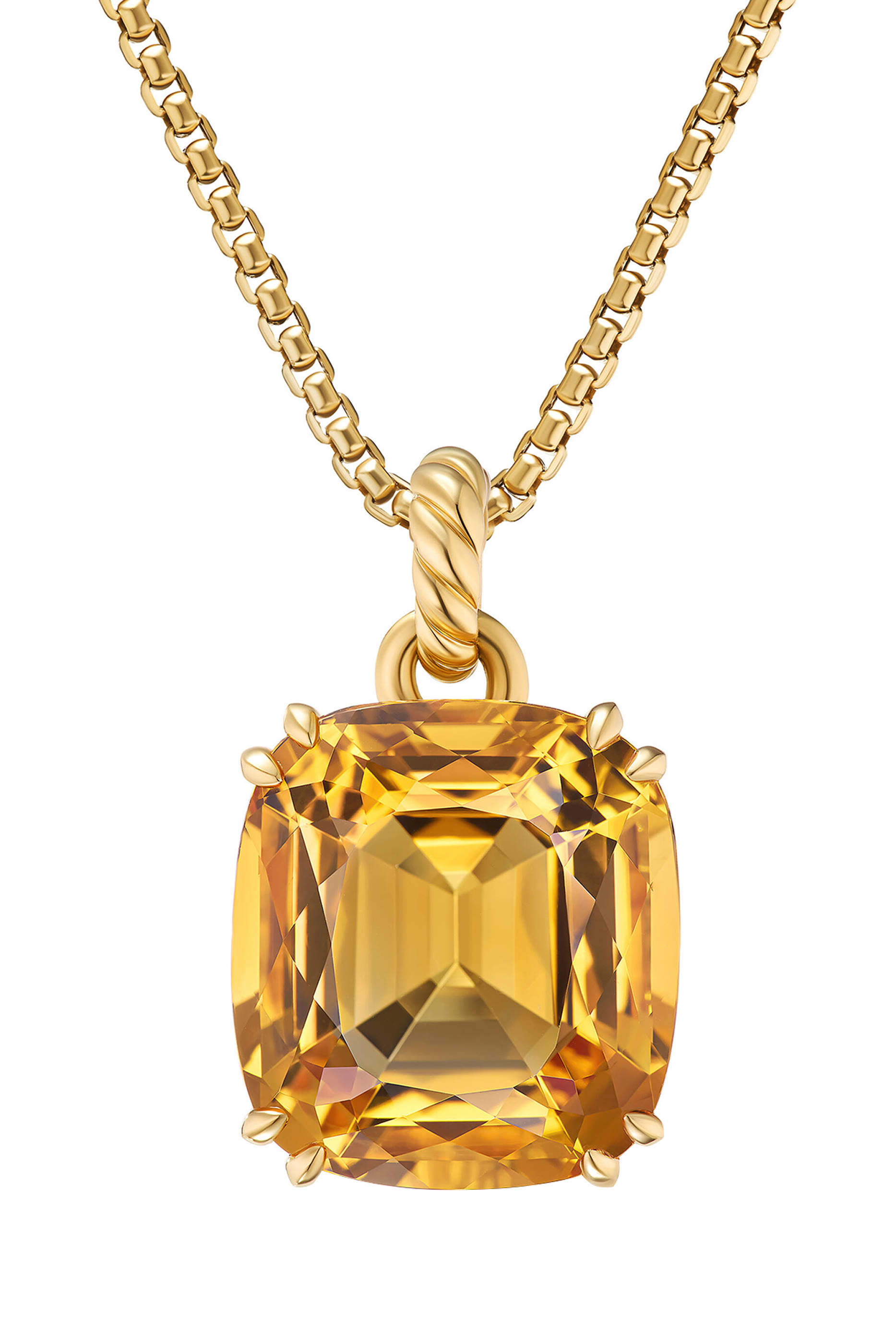 Marbella Citrine Pendant Enhancer, 18K Yellow Gold