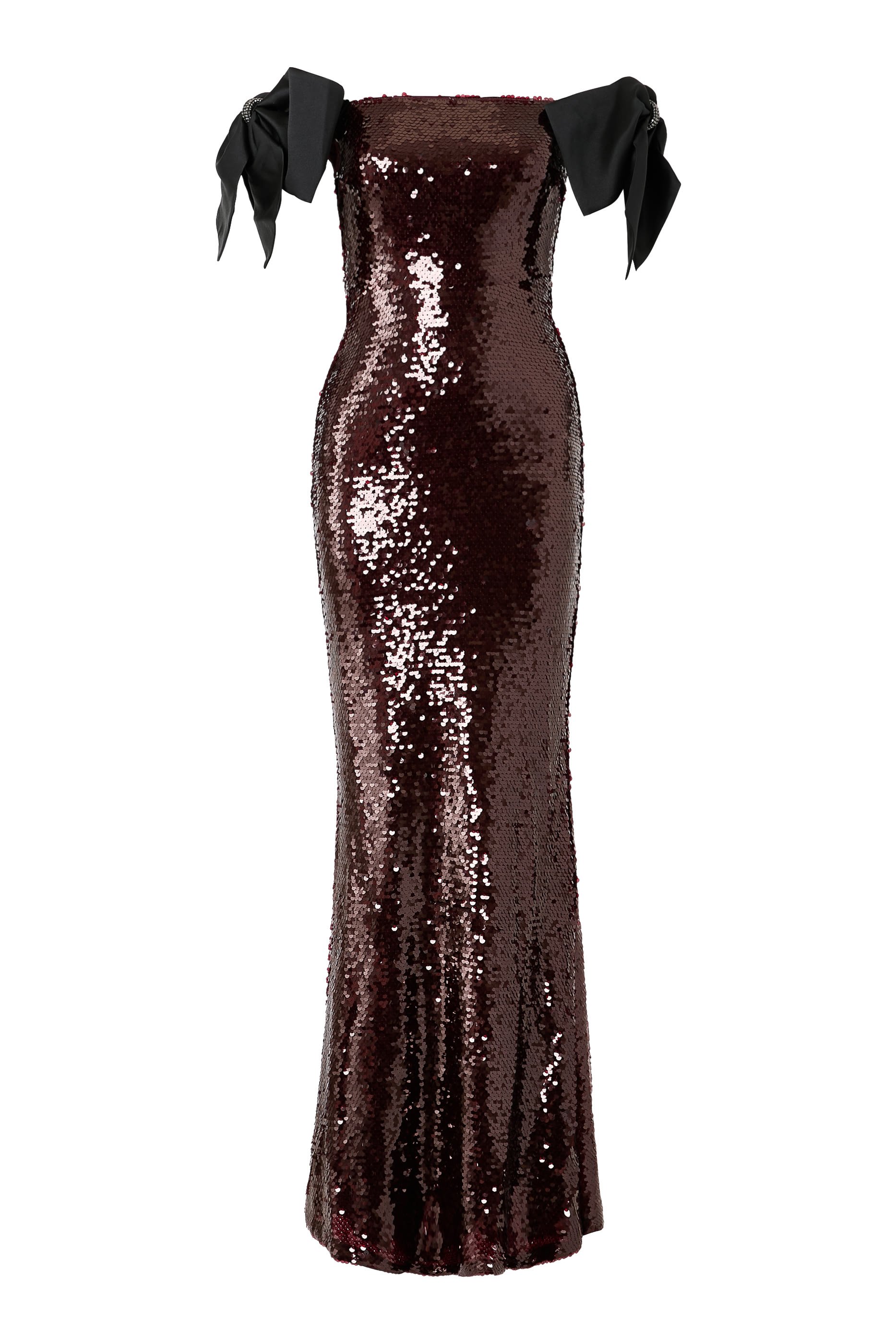 Sequin Bow Maxi Dress